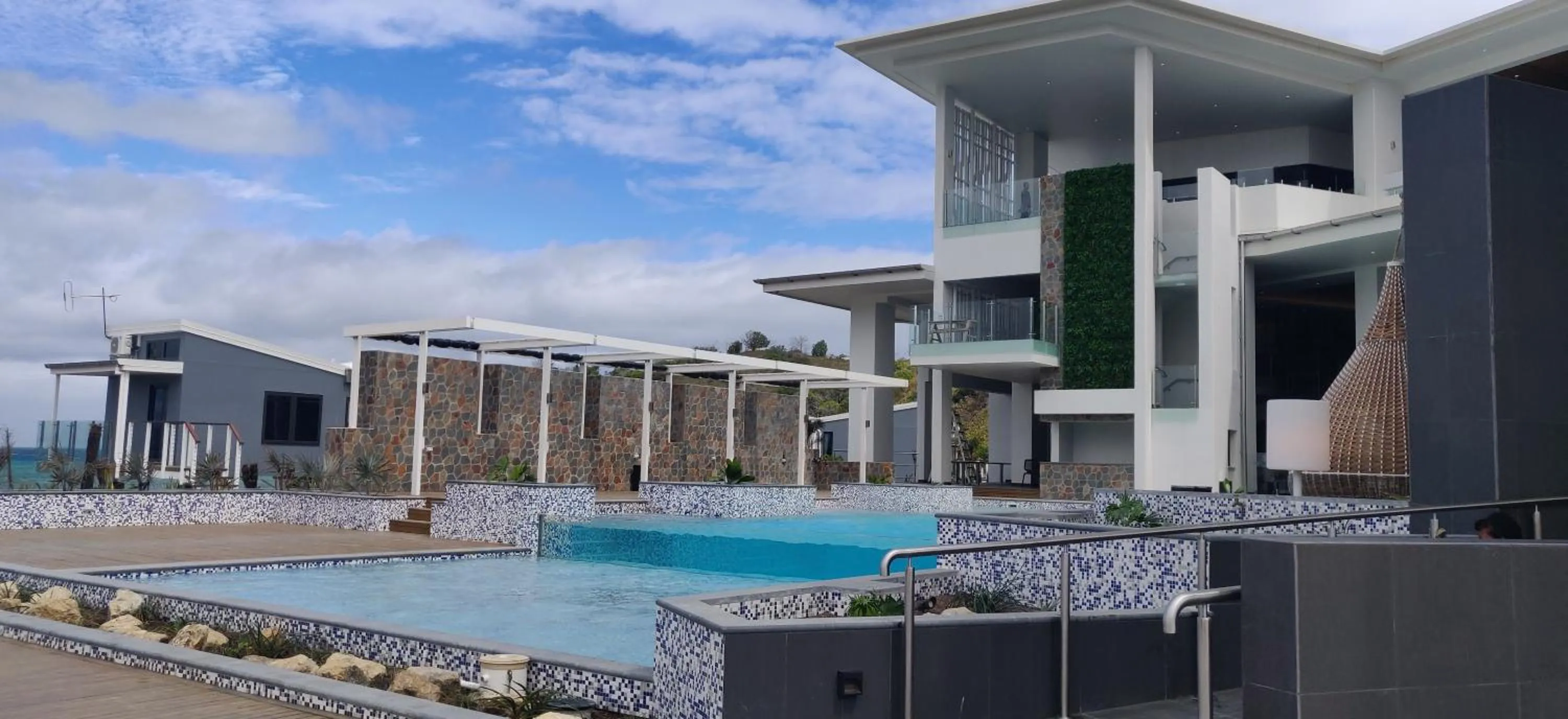 Swimming pool in Loloata Island Resort
