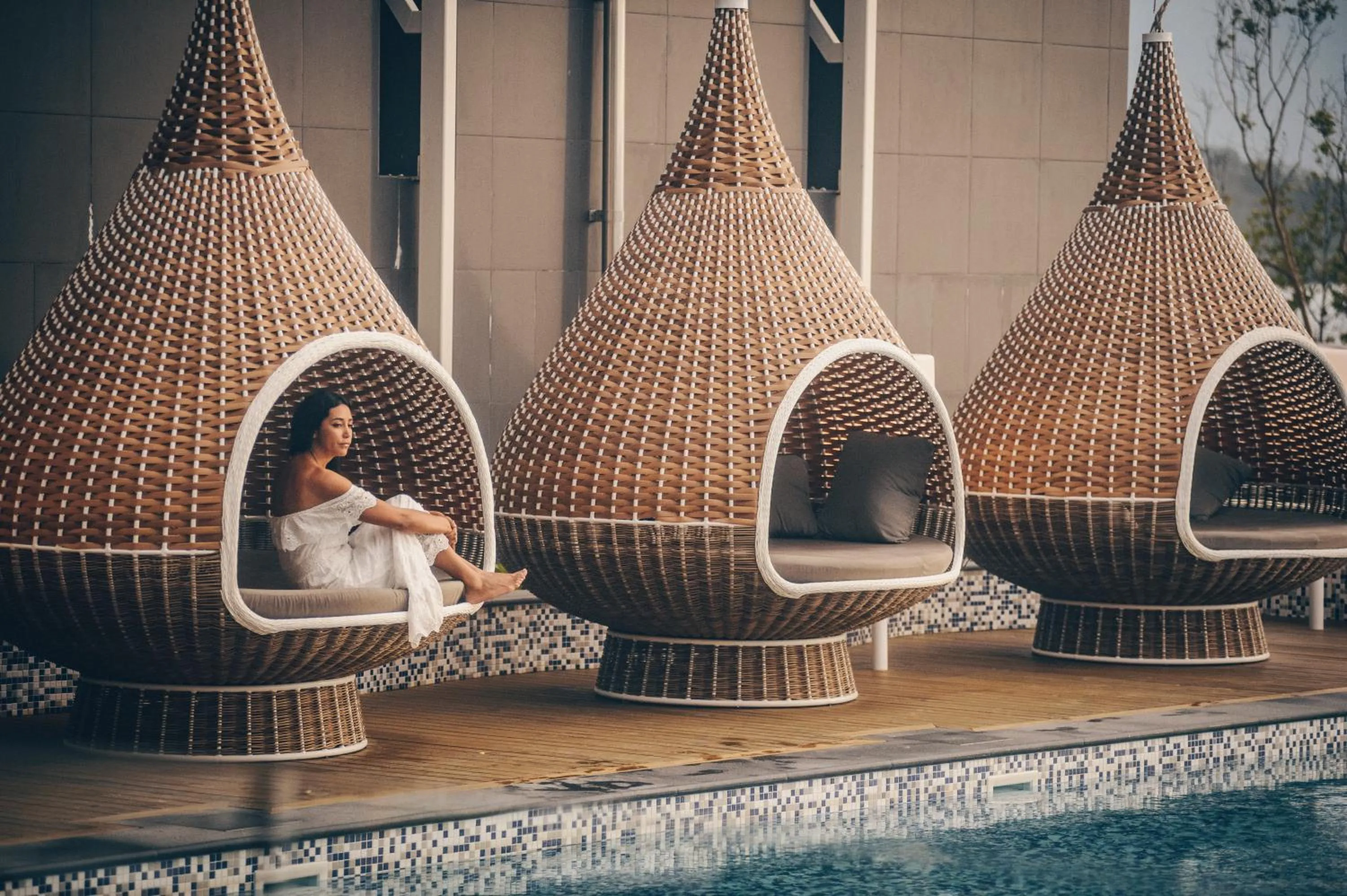 Swimming pool in Loloata Island Resort