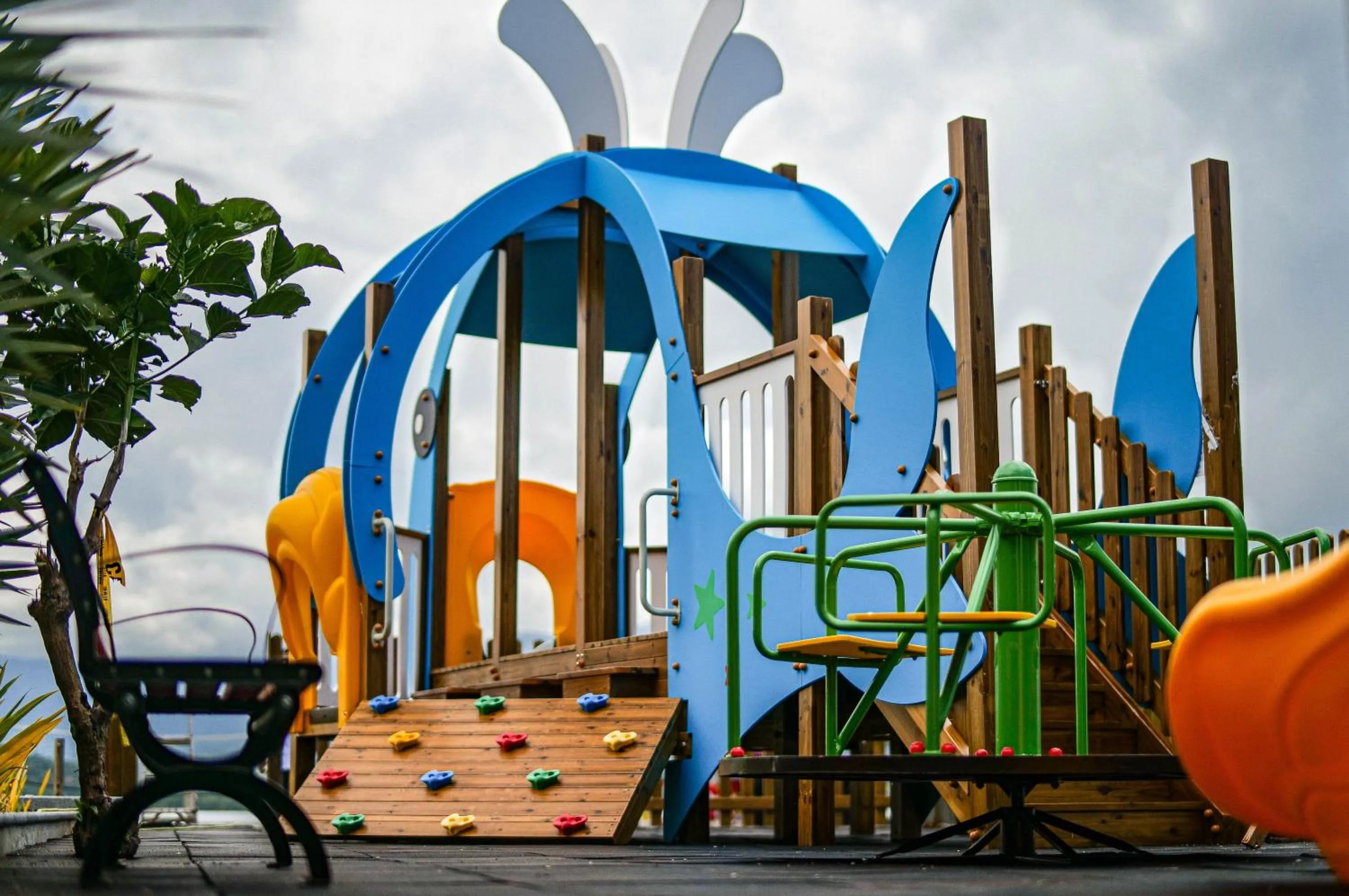 Children play ground in Loloata Island Resort