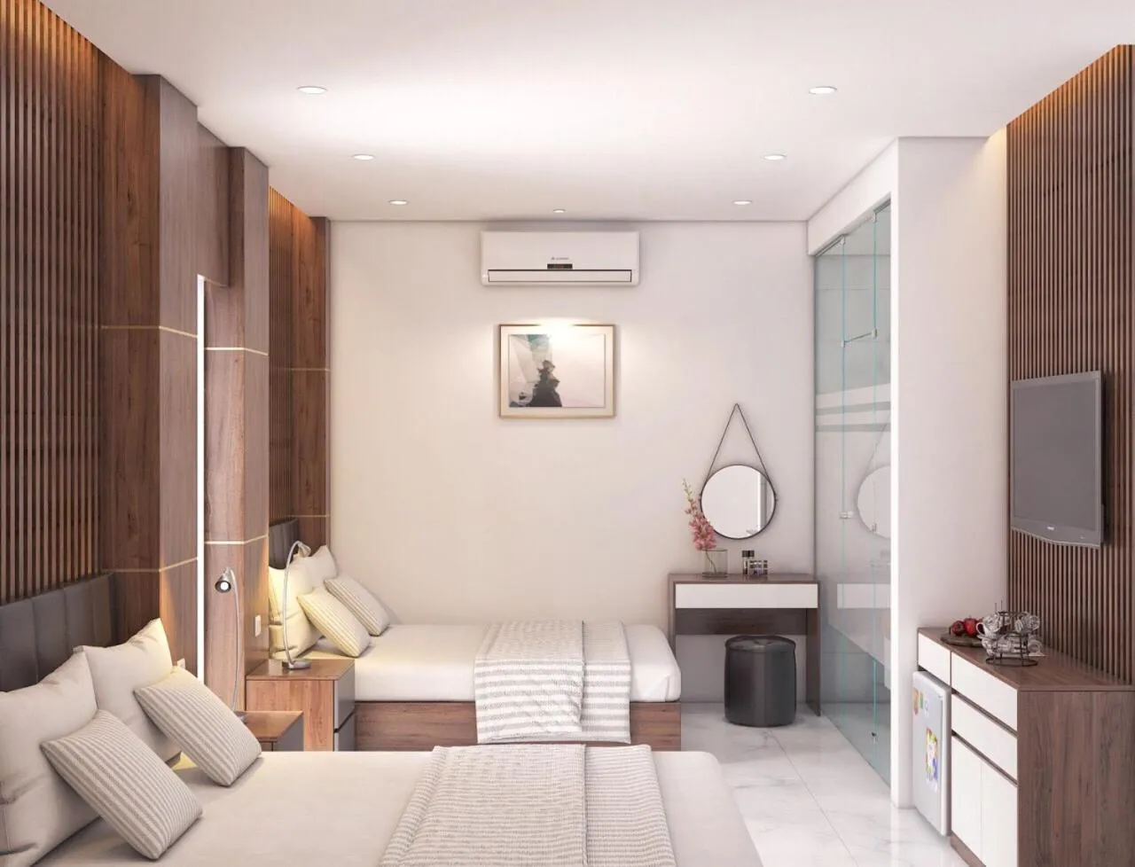 Bed in Anh Nguyet Da Nang Hotel