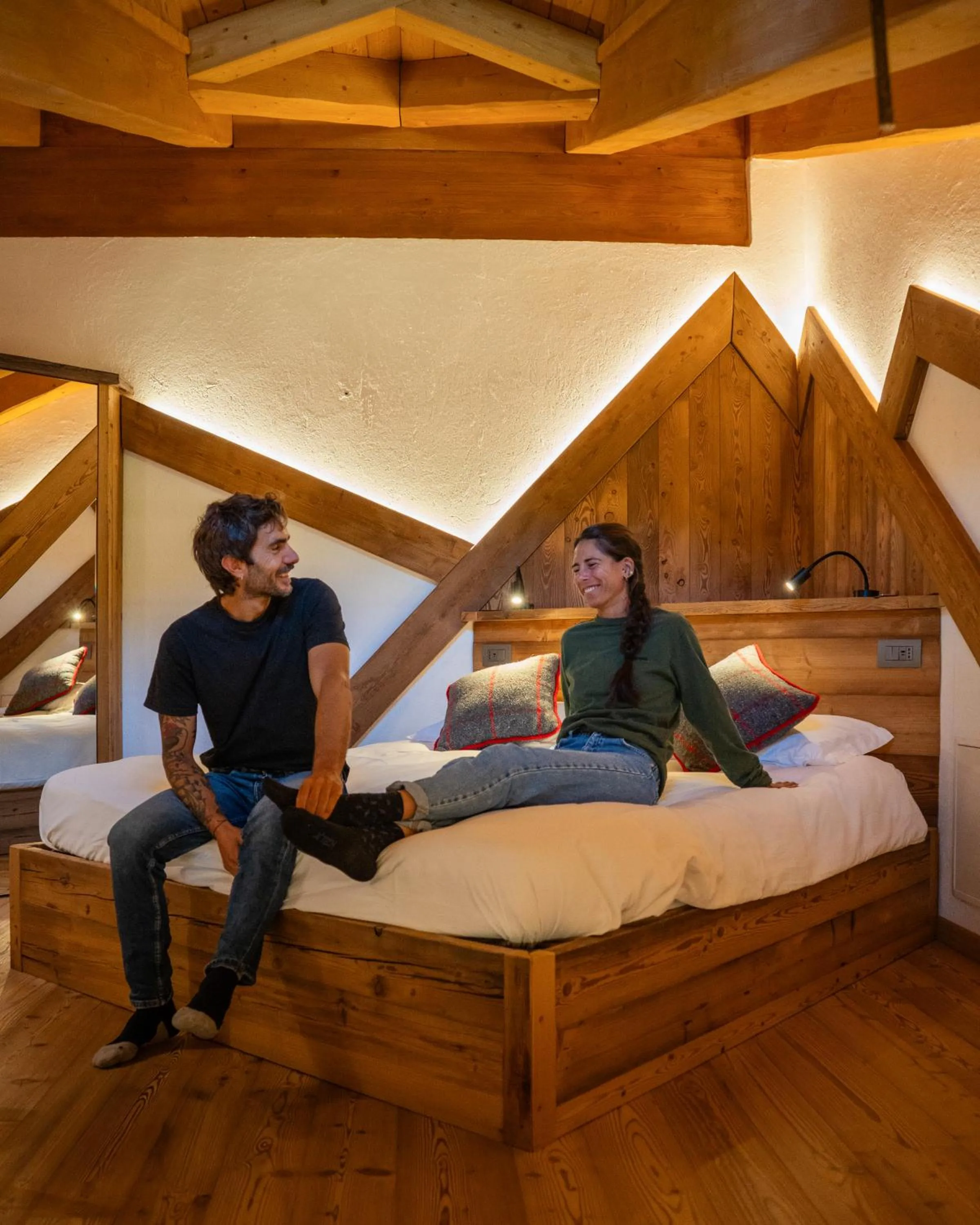 Bed in Hotel Edelweiss