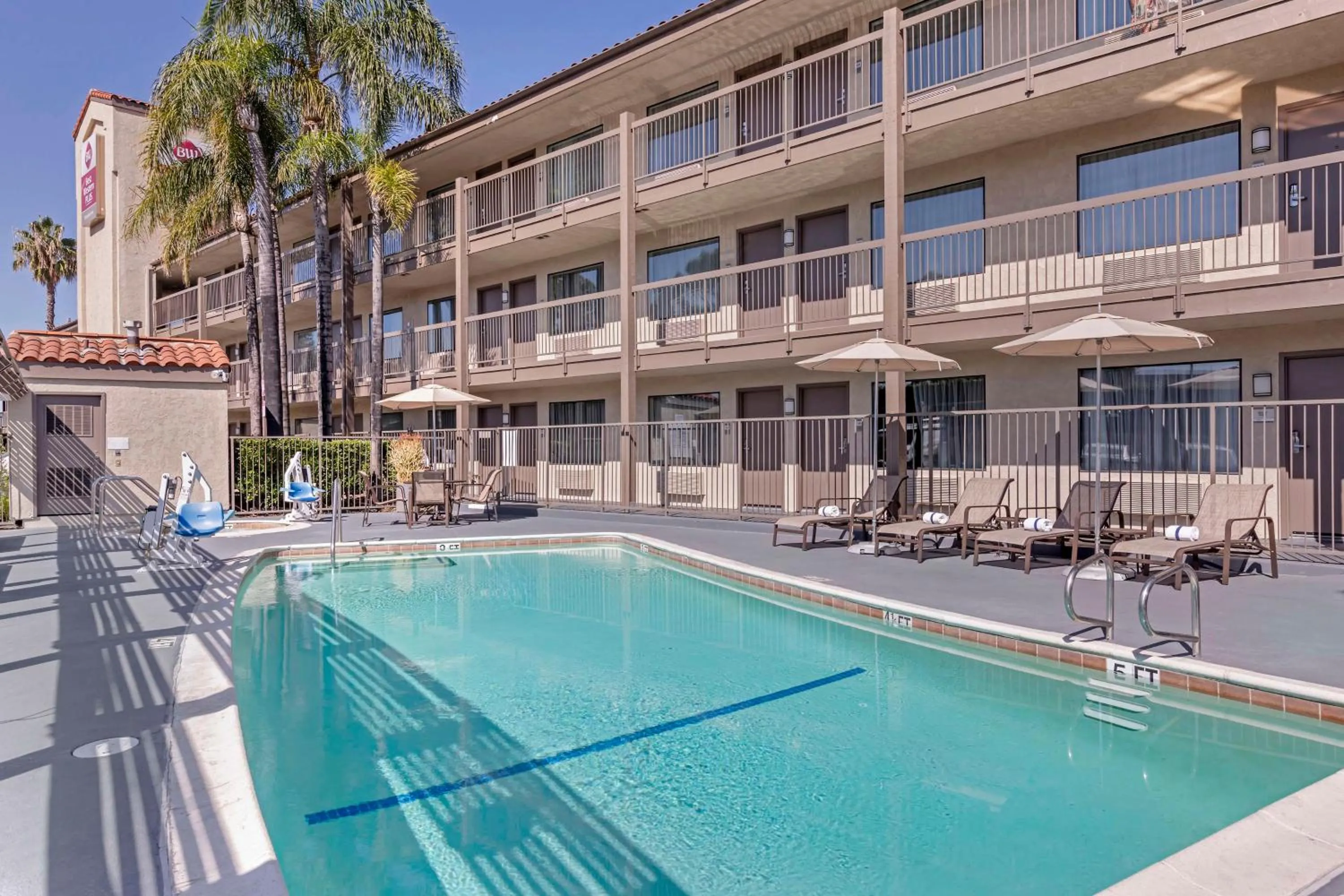 Pool view in Best Western Plus Executive Inn Rowland Height City of Industry