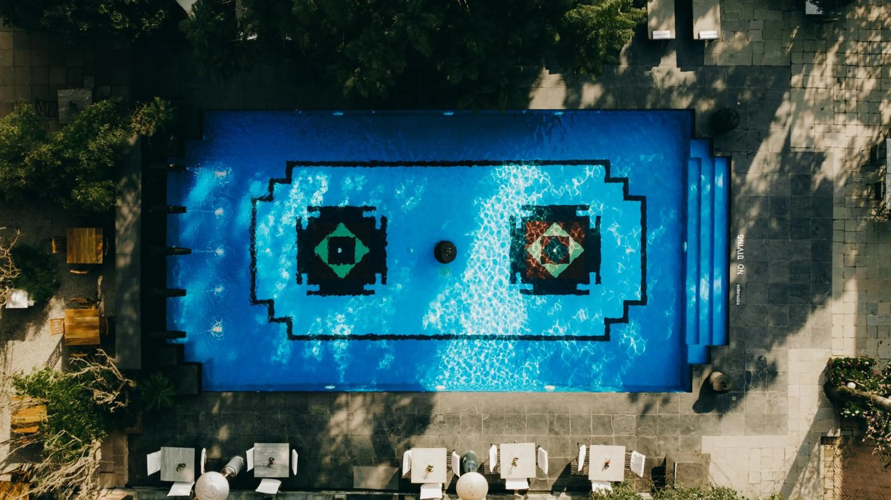 Pool view in The Dwarika's