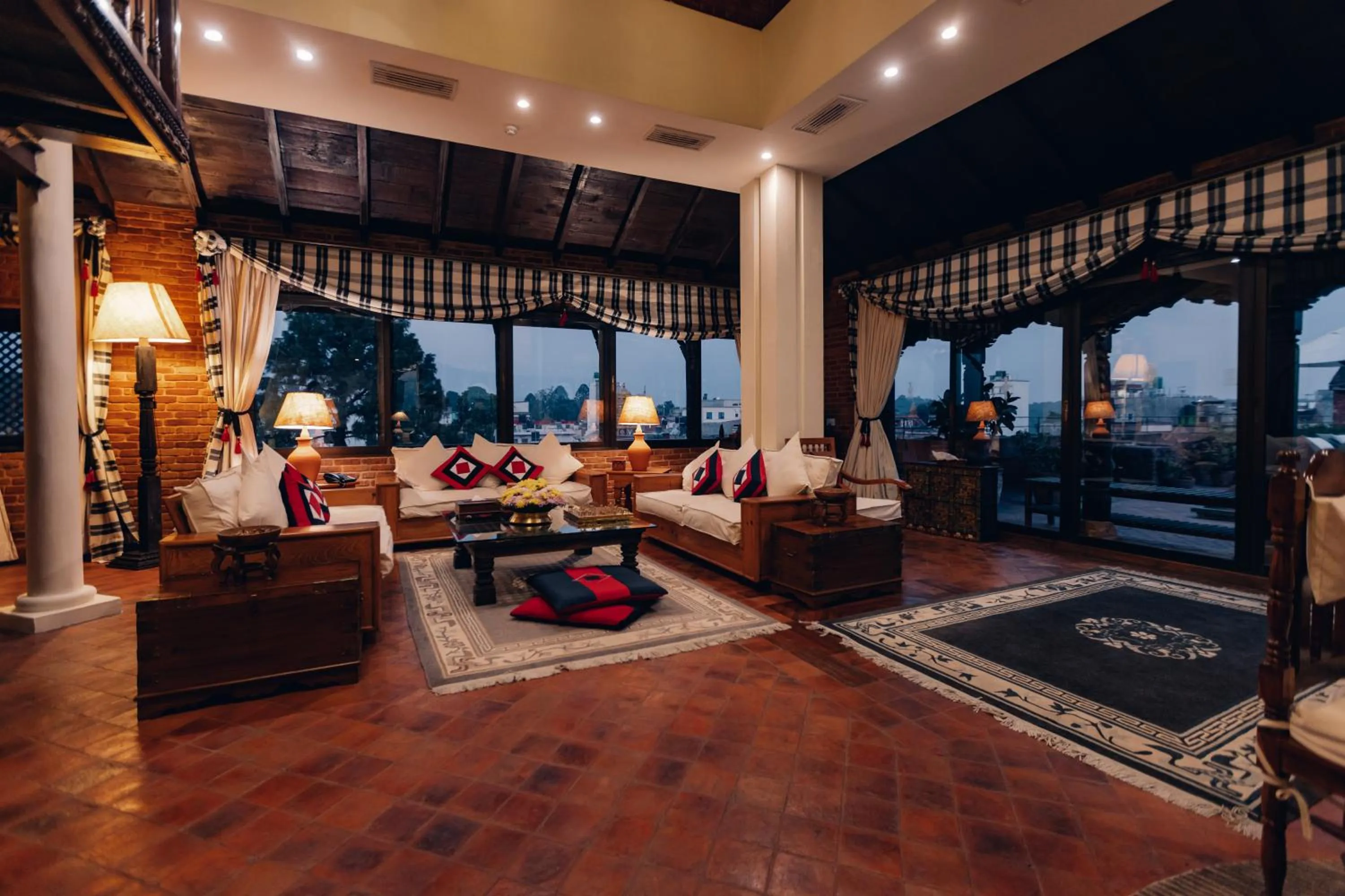 Seating area in The Dwarika's