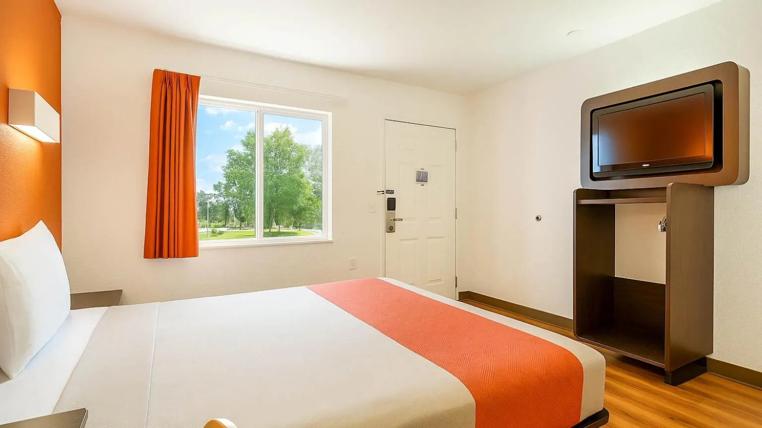 Bed in Motel 6-Carlsbad, CA Beach