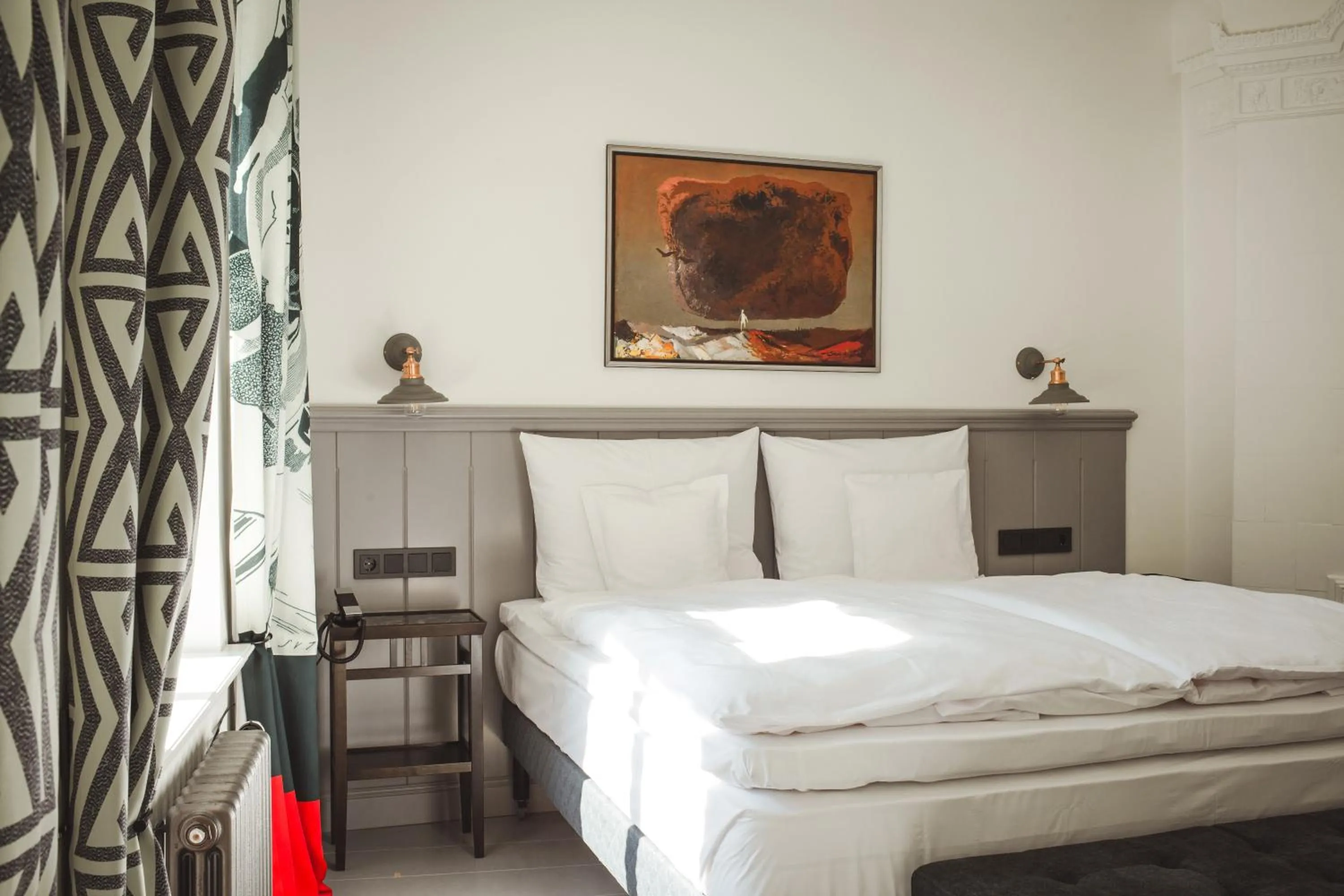 Bed in Art Hotel Roma