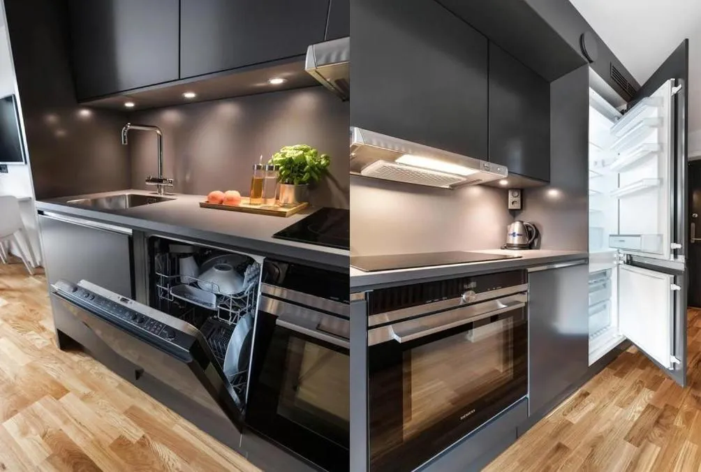 Kitchen or kitchenette in HOOM Home & Hotel Sollentuna