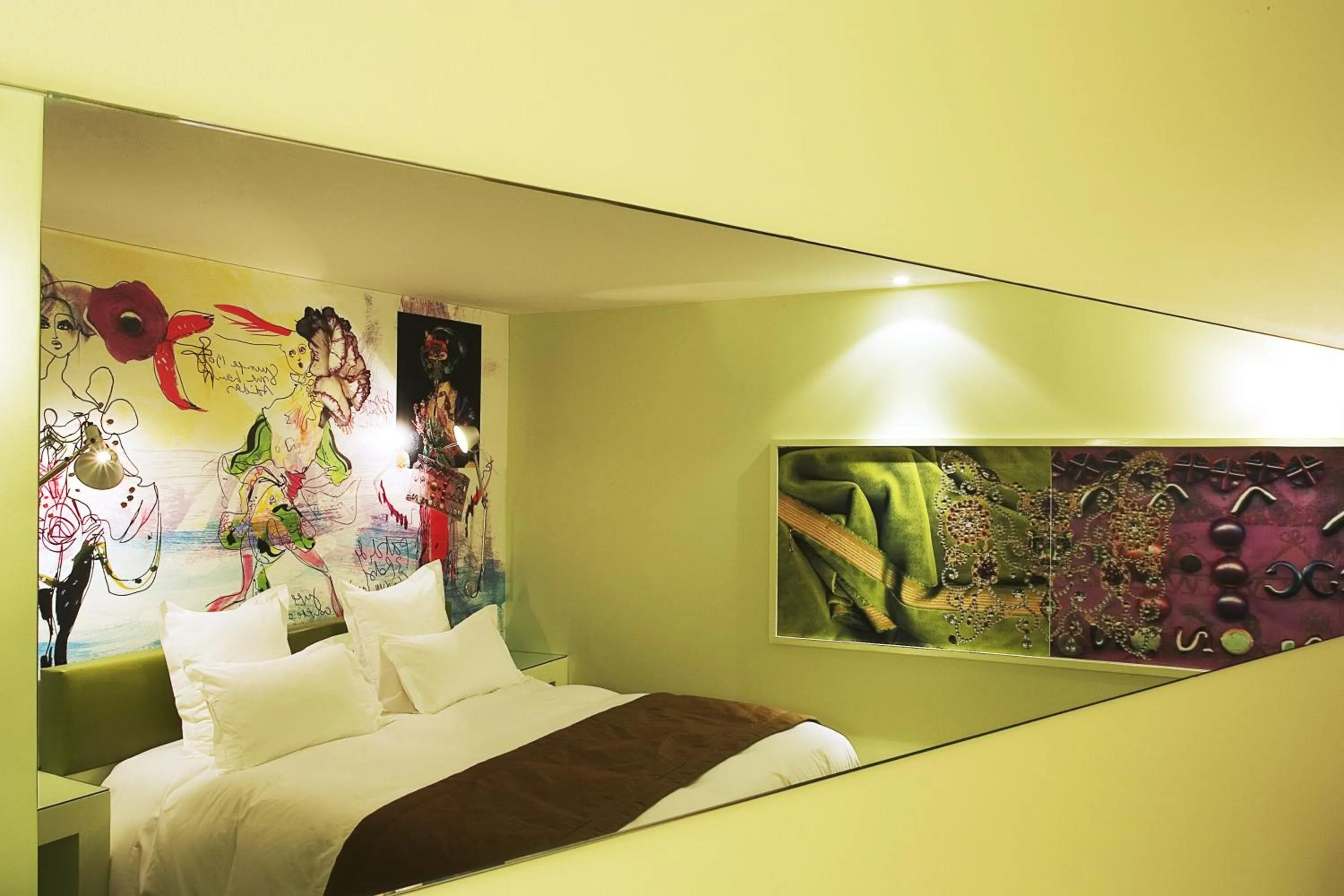 Photo of the whole room, Bed in Hôtel du Petit Moulin, Haute Couture hotel by Lacroix