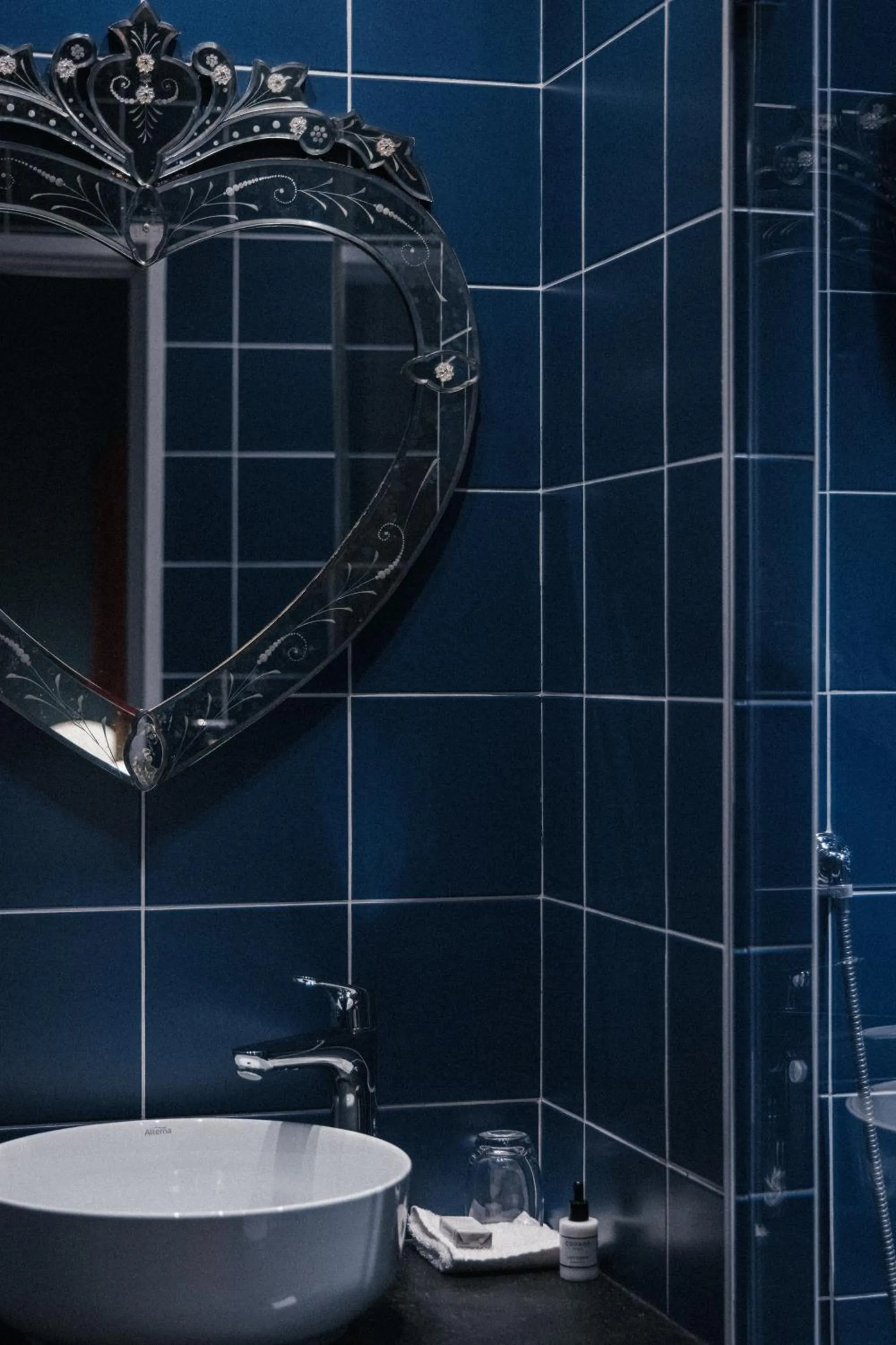 Bathroom in Hôtel du Petit Moulin, Haute Couture hotel by Lacroix