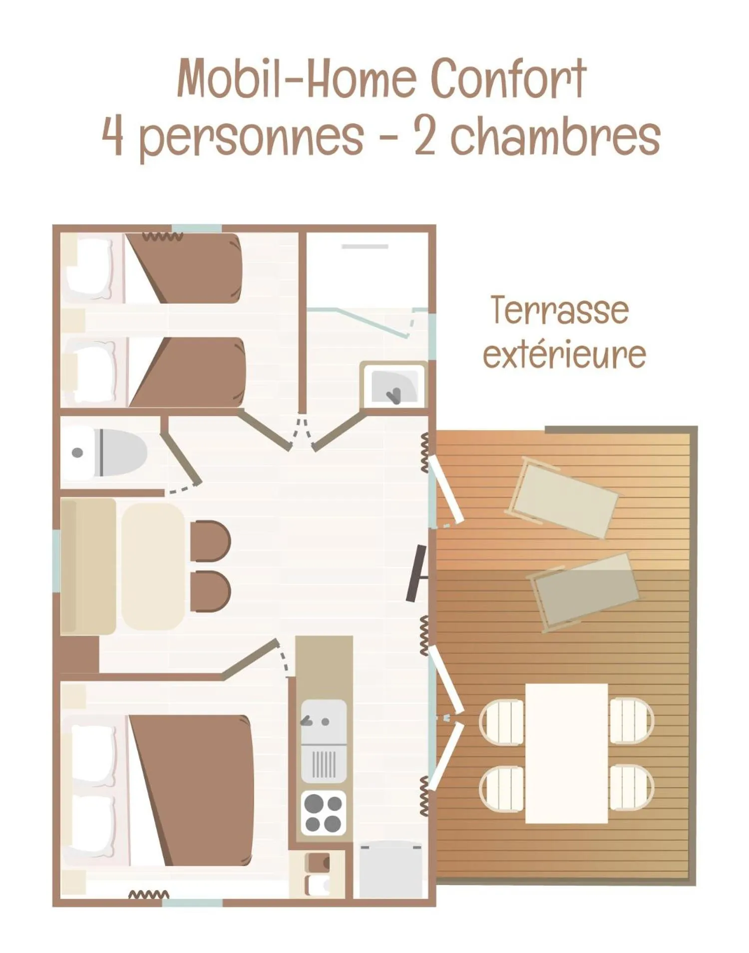 Floor plan in Camping Le Bois Fleuri