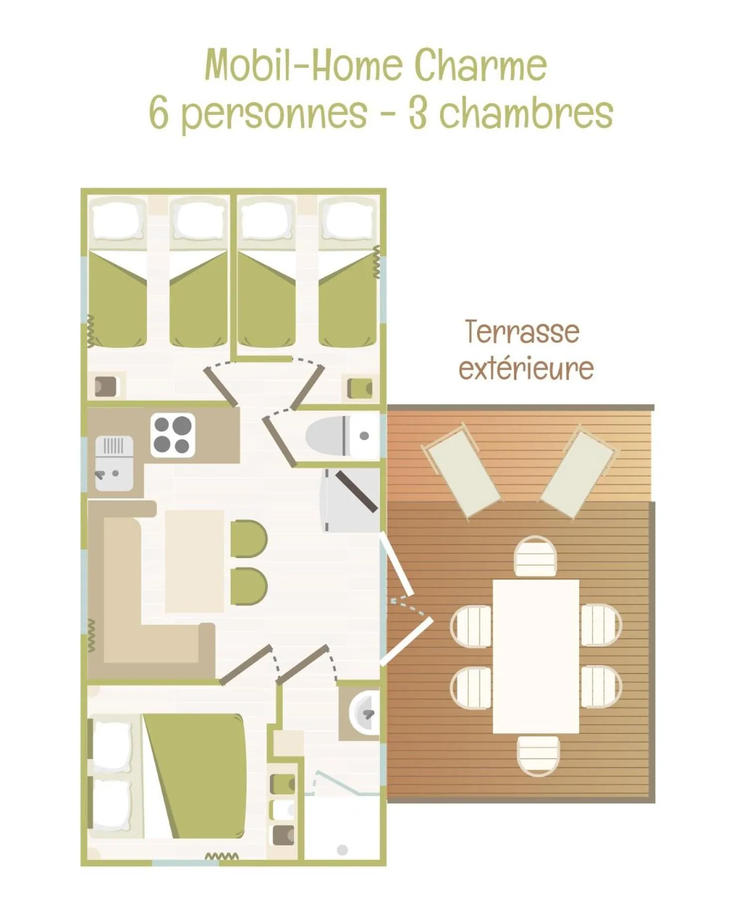 Floor plan in Camping Le Bois Fleuri
