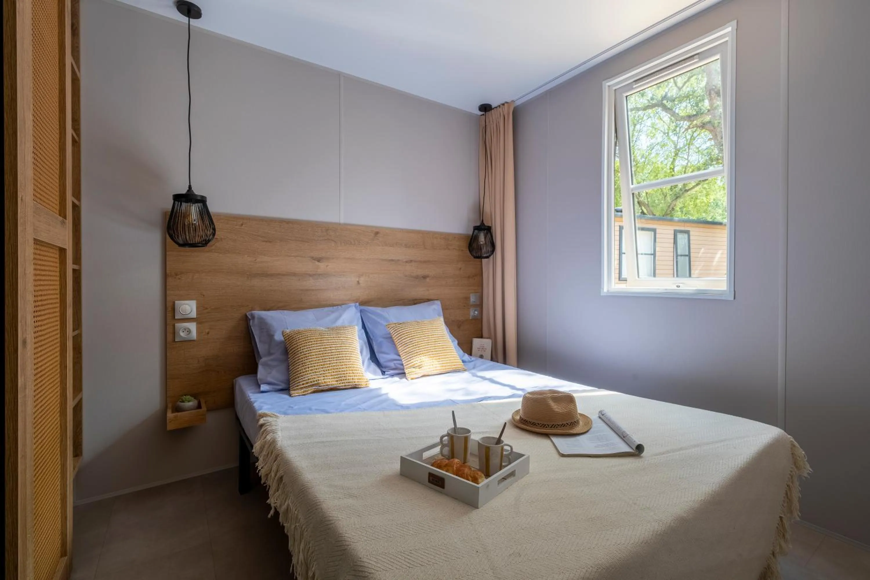 Bedroom, Bed in Camping Le Bois Fleuri