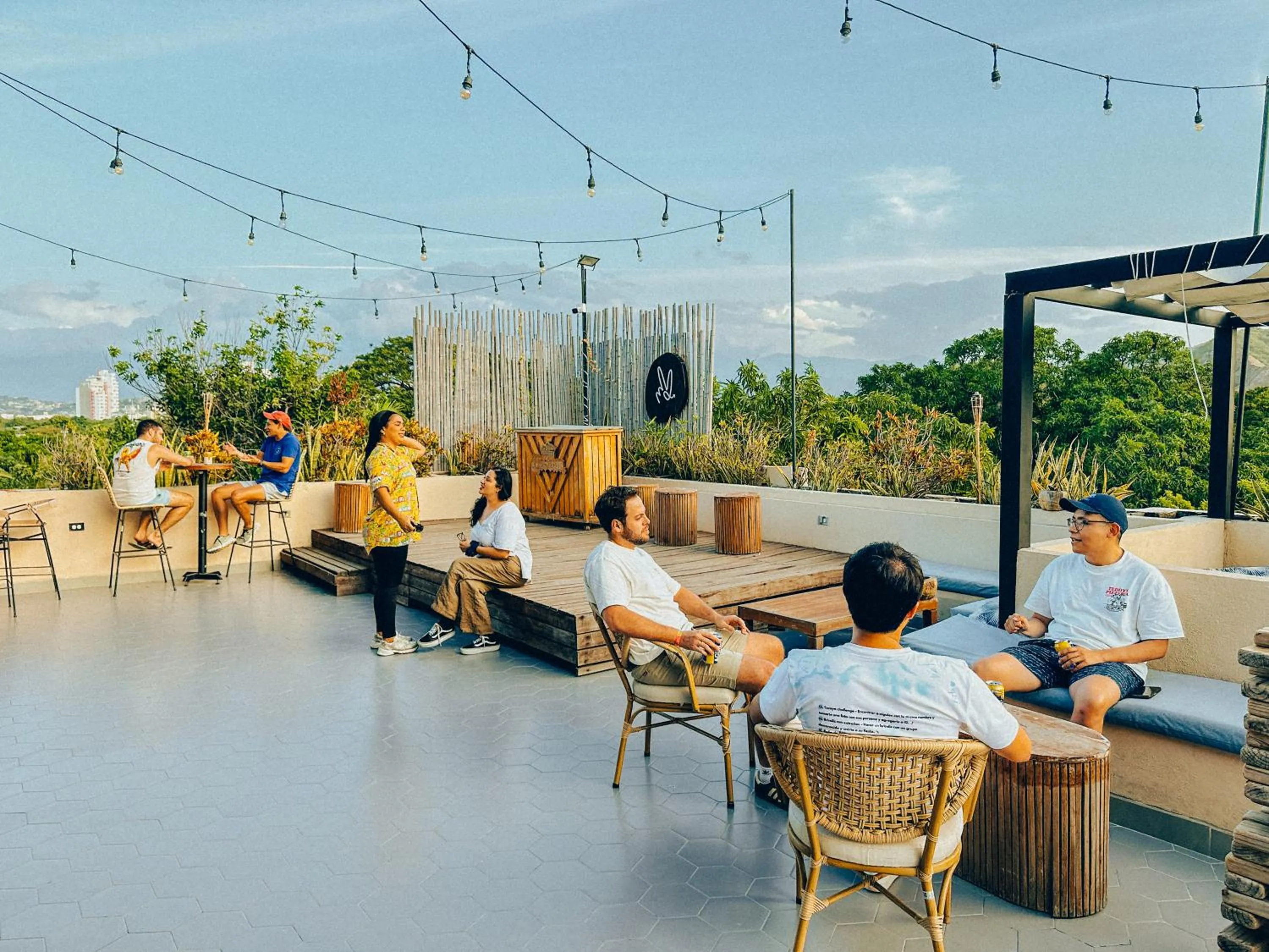 Balcony/Terrace in Viajero Santa Marta Hostel
