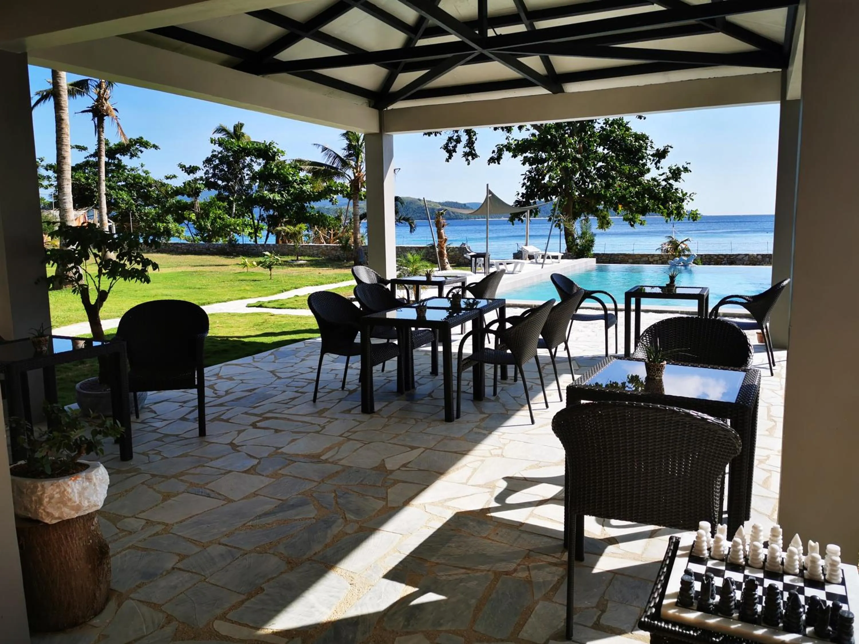 Patio in Sunset Cove Beach & Dive Resort