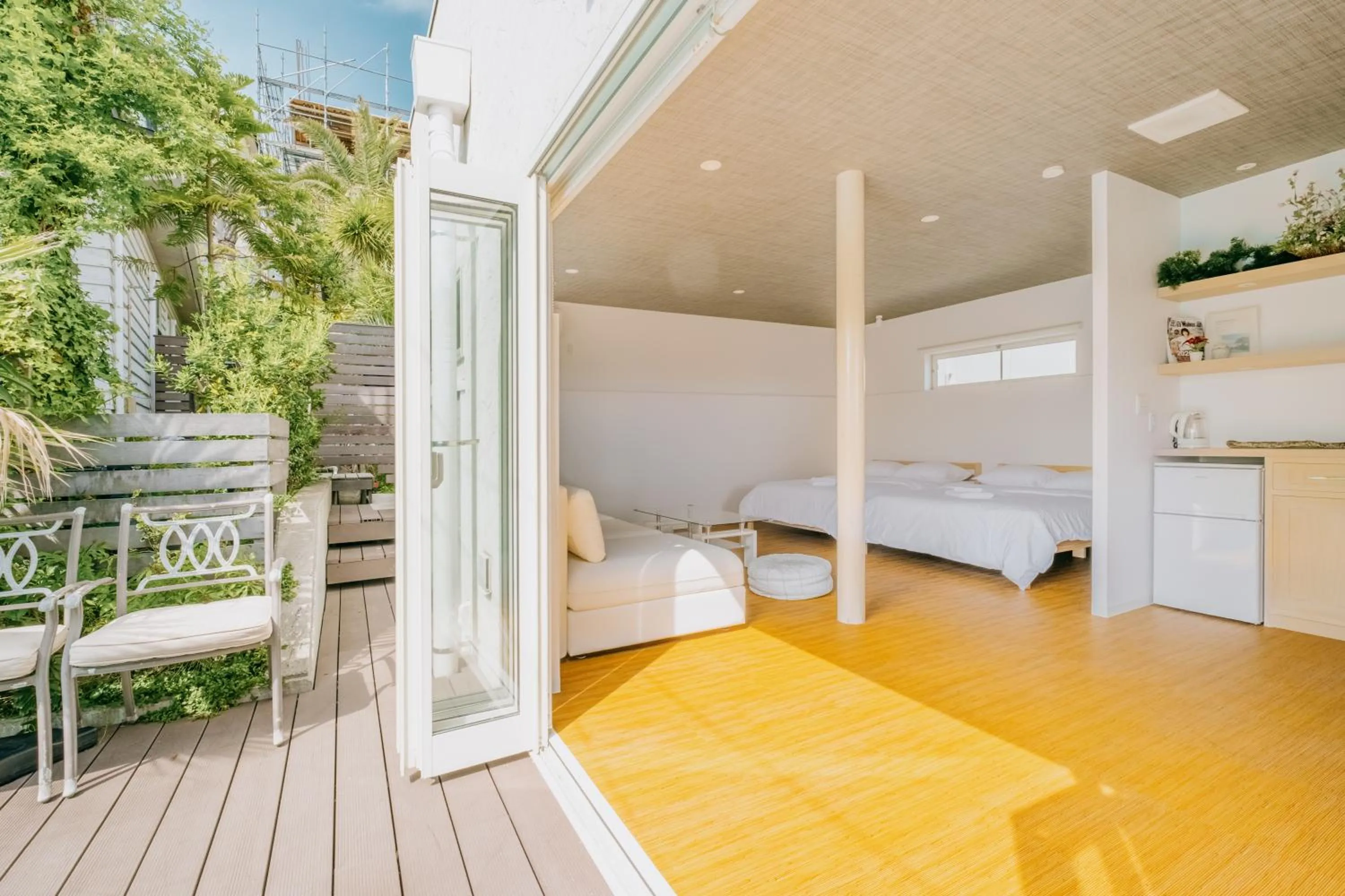 Bed in カサブランカプールハウス鎌倉 - Casablanca Pool House Kamakura Seaside Luxury Villa with Heated Pool & Sauna