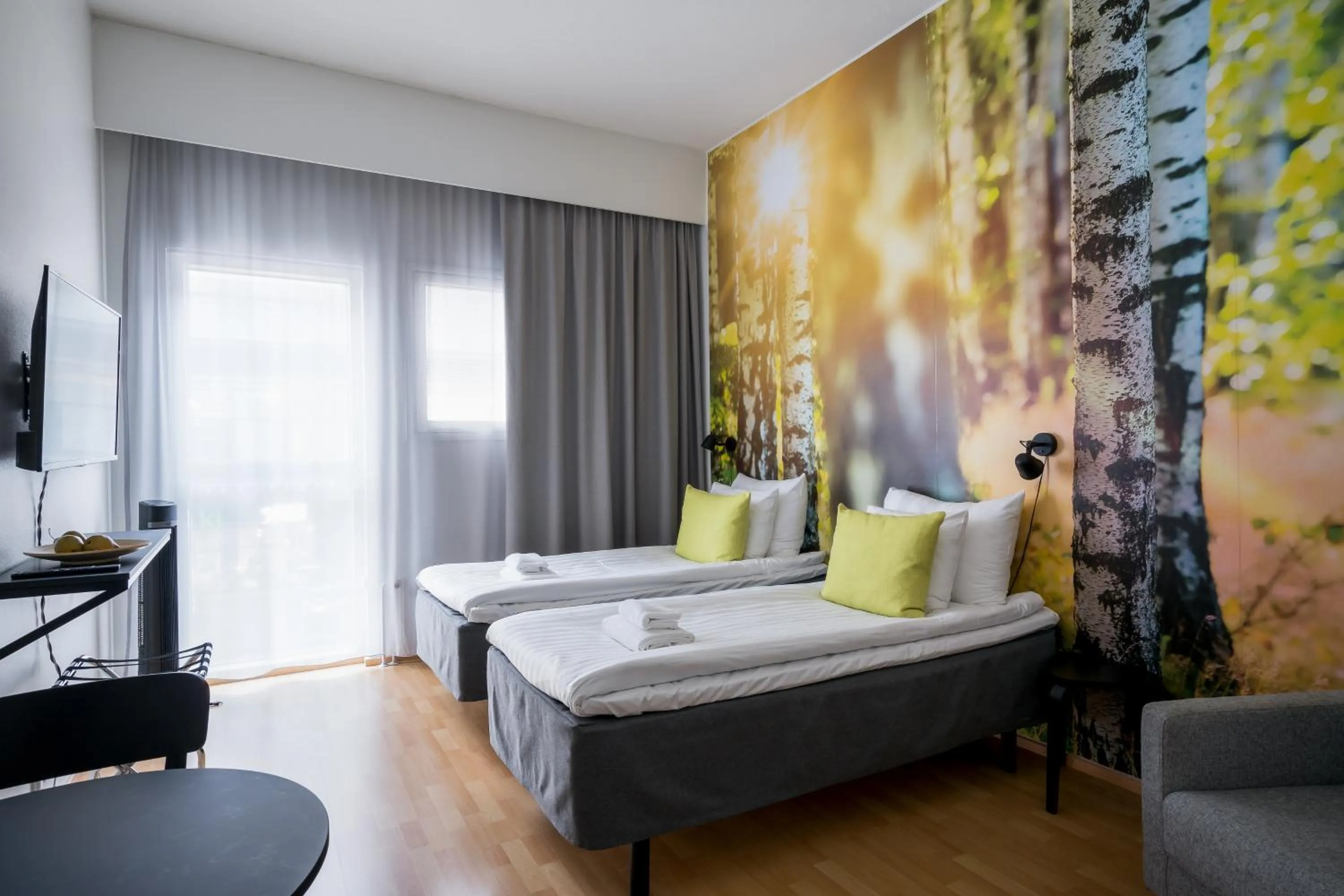 Bed in Hiisi Hotel Lohja