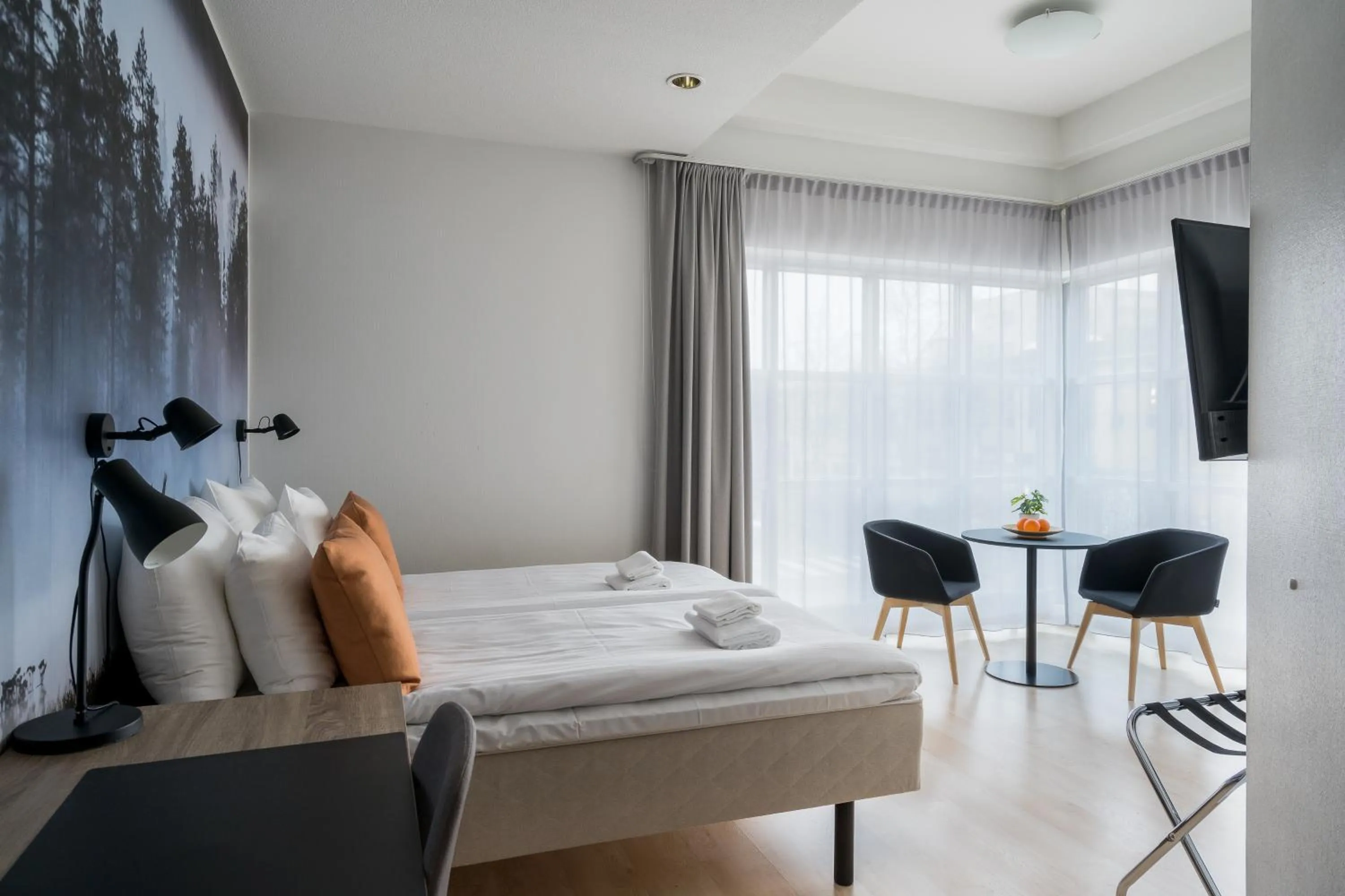 Bed in Hiisi Hotel Lohja