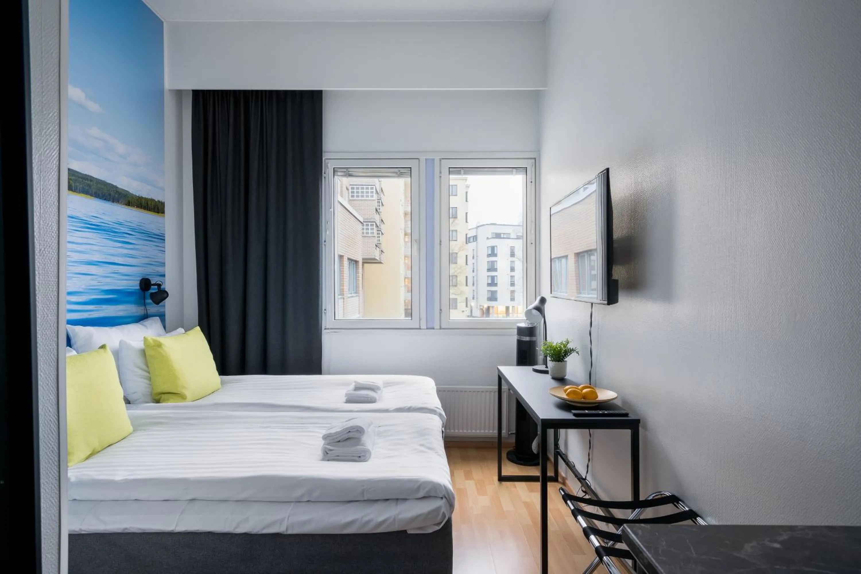 Bed in Hiisi Hotel Lohja