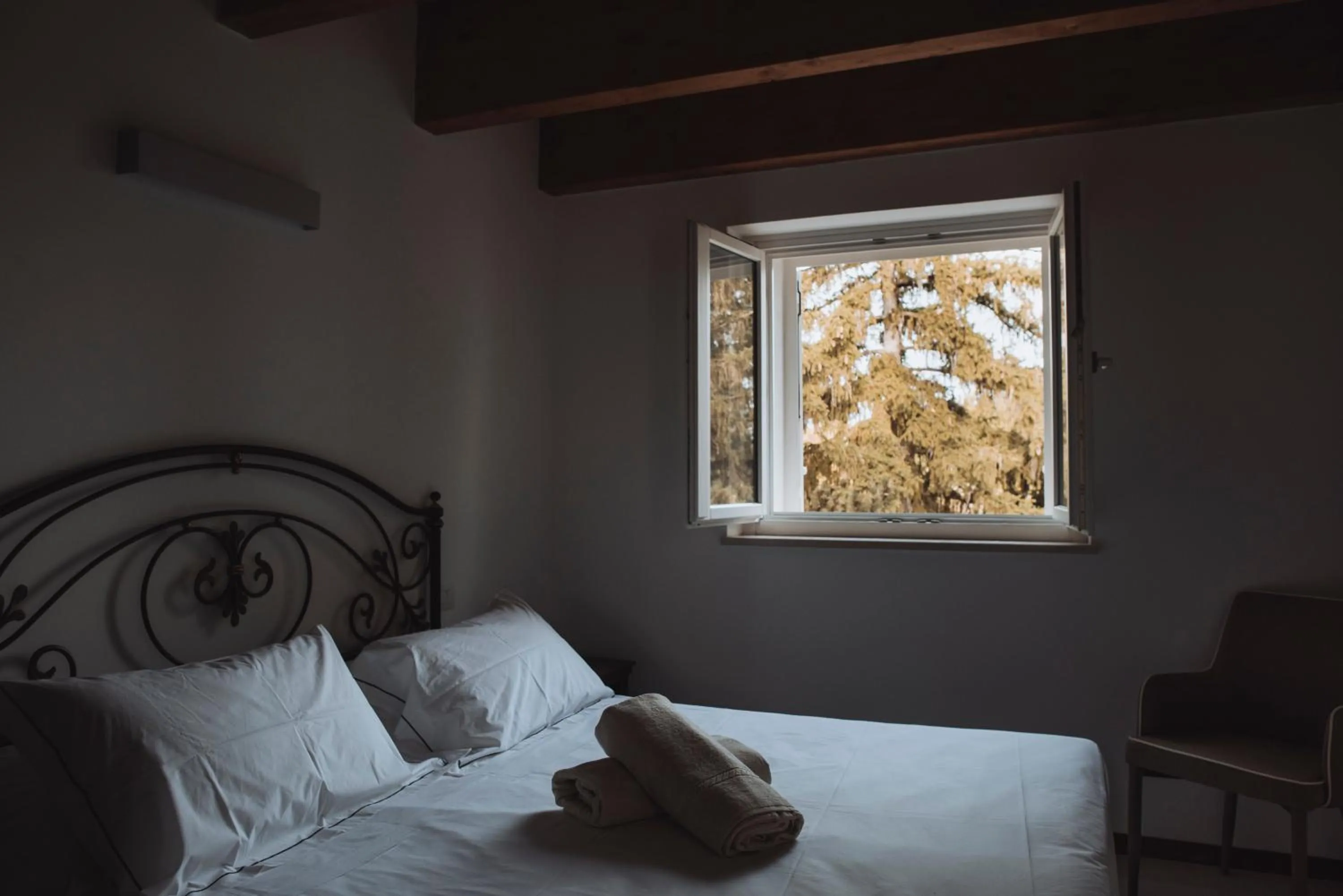 View (from property/room), Bed in Villa delle Querce Resort