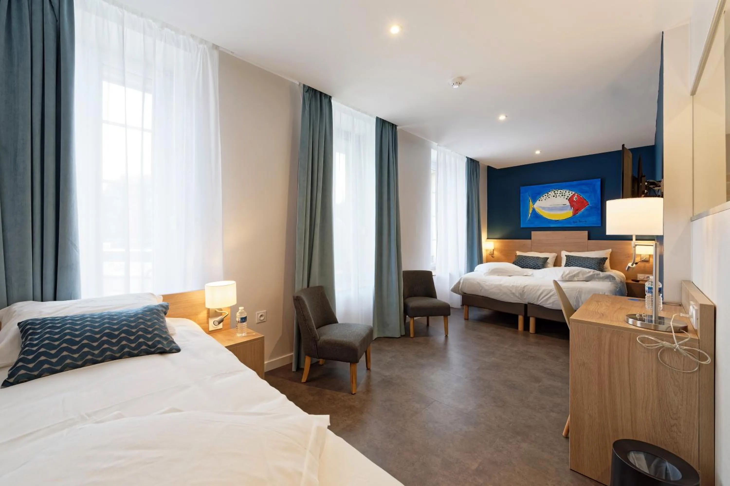 Bed in Contact Hôtel de la Gare et son restaurant Côte à Côte