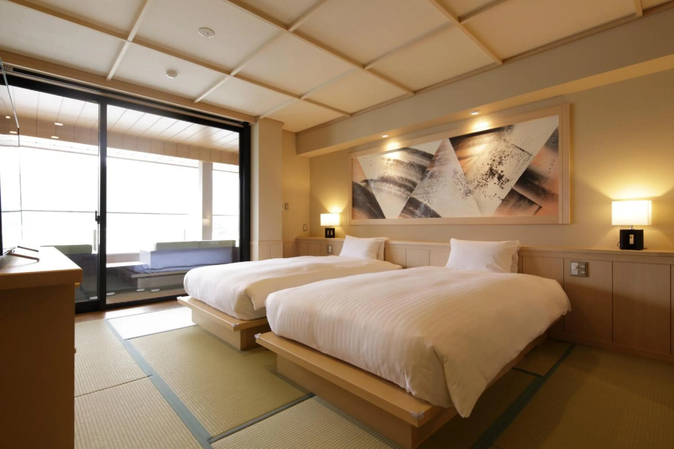 Photo of the whole room, Bed in Fujikawaguchiko Onsen Konanso
