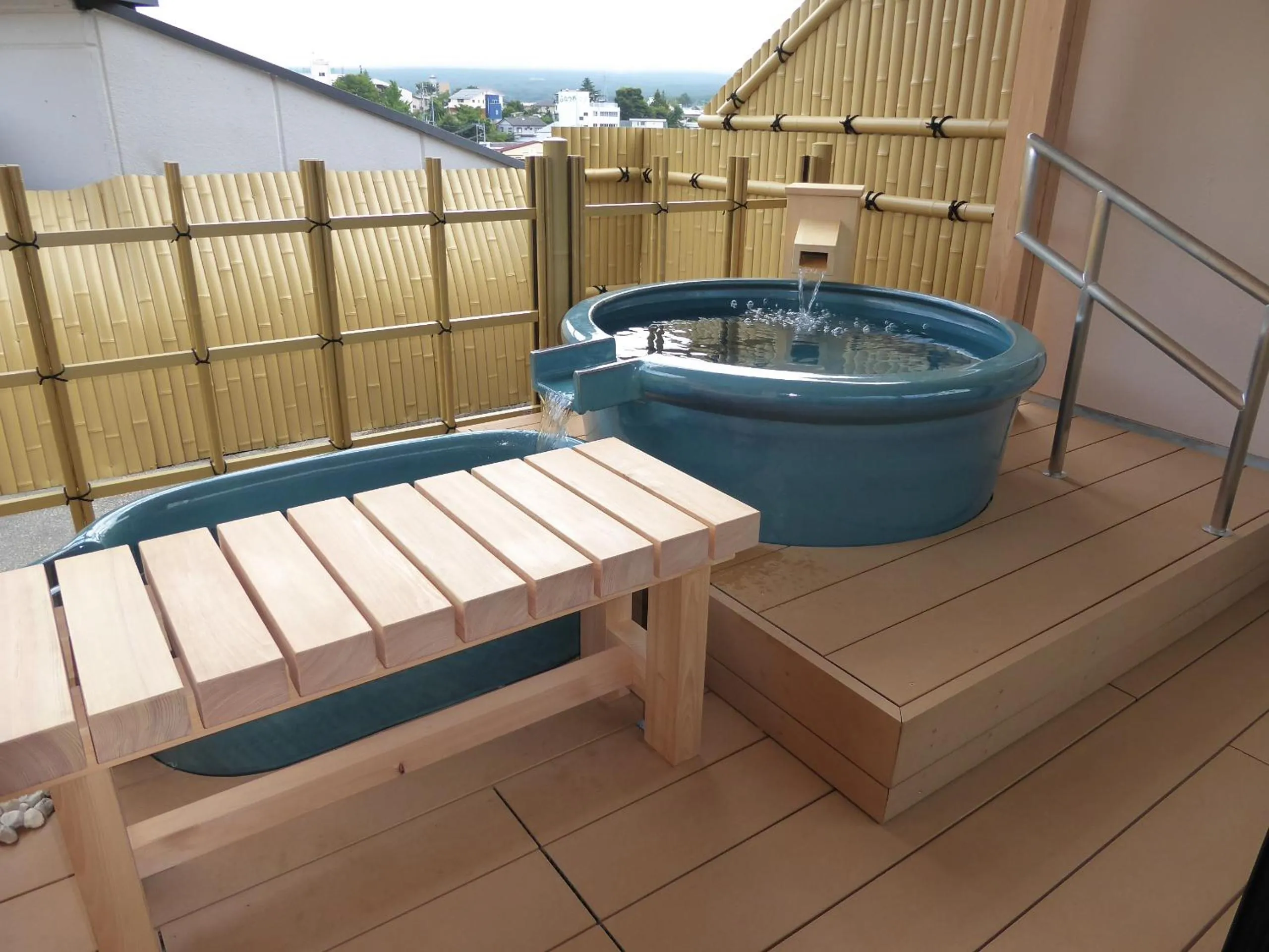 Open Air Bath in Fujikawaguchiko Onsen Konanso