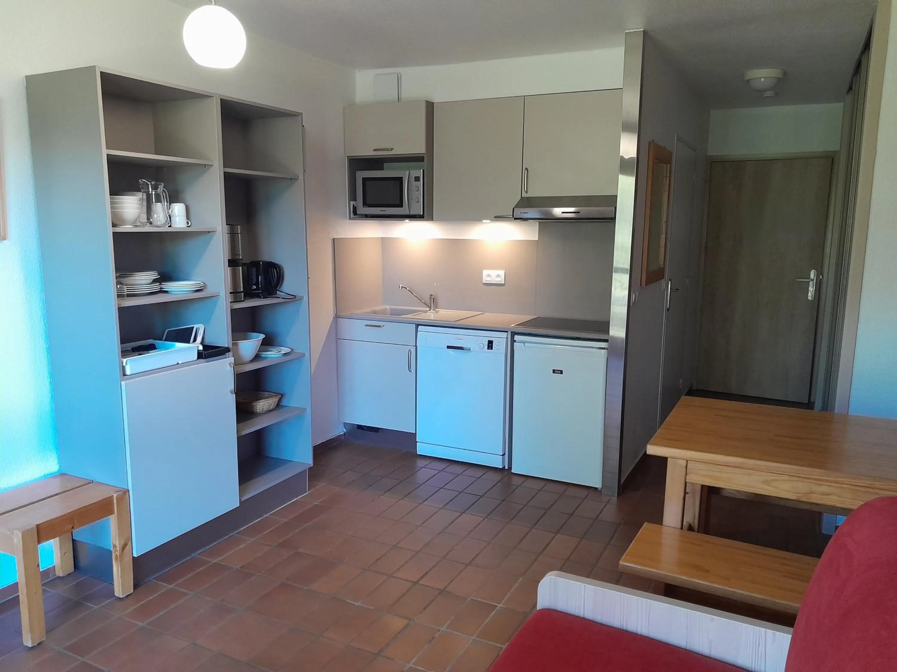 Kitchen or kitchenette in VVF Résidence Les Angles Pyrénées