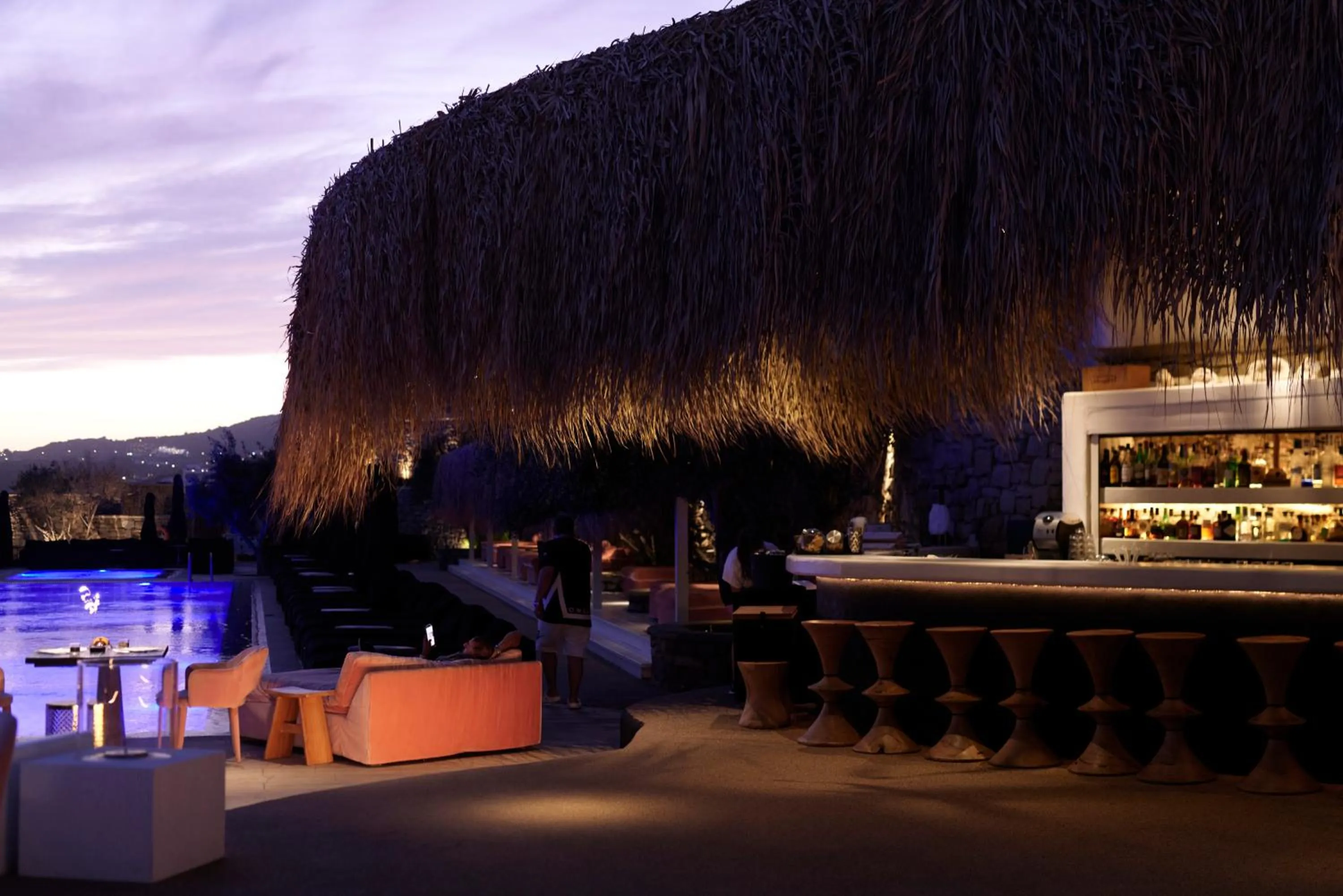 Lounge or bar in Myconian Villa Collection - Preferred Hotels & Resorts
