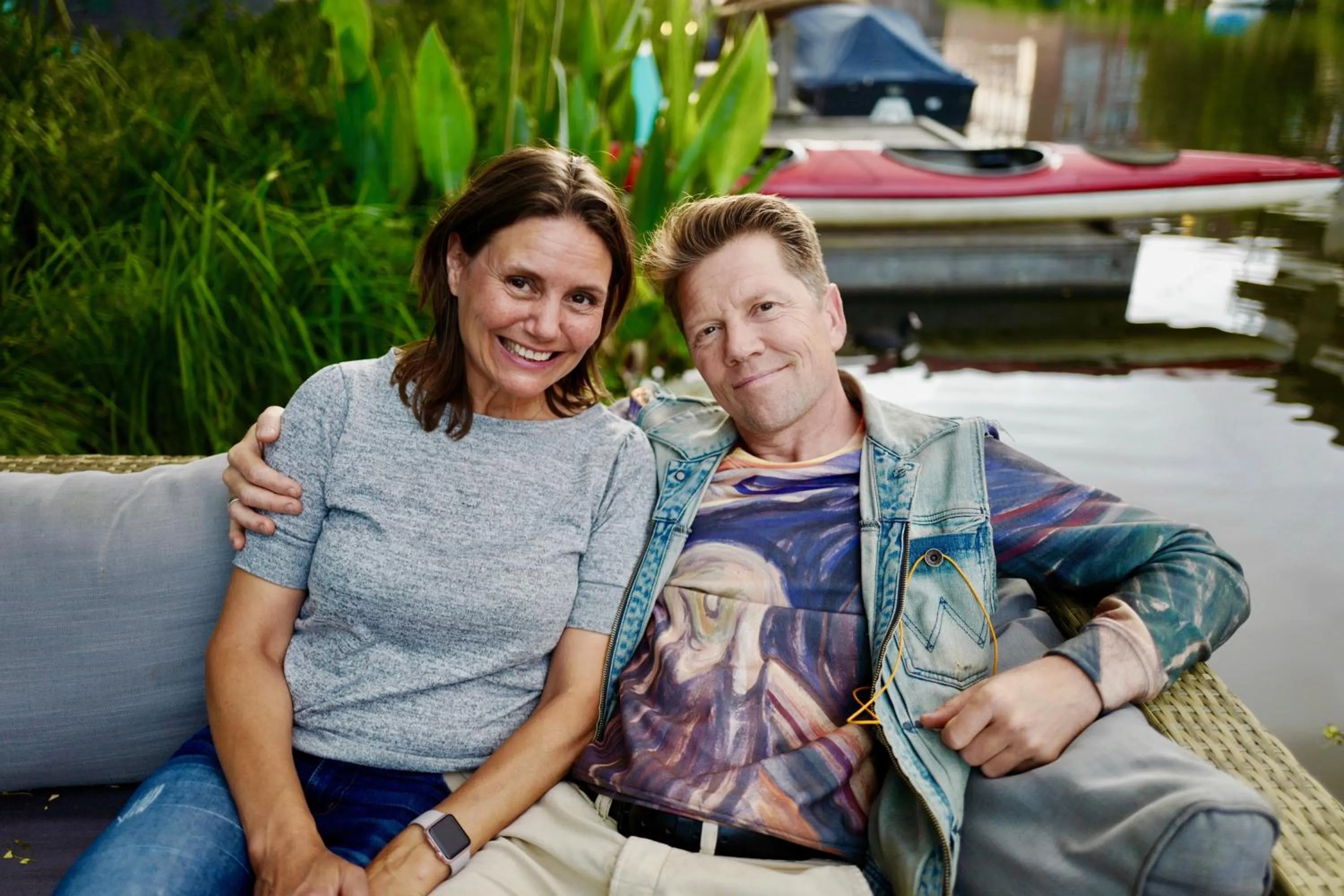 Family in The Green Tunnel