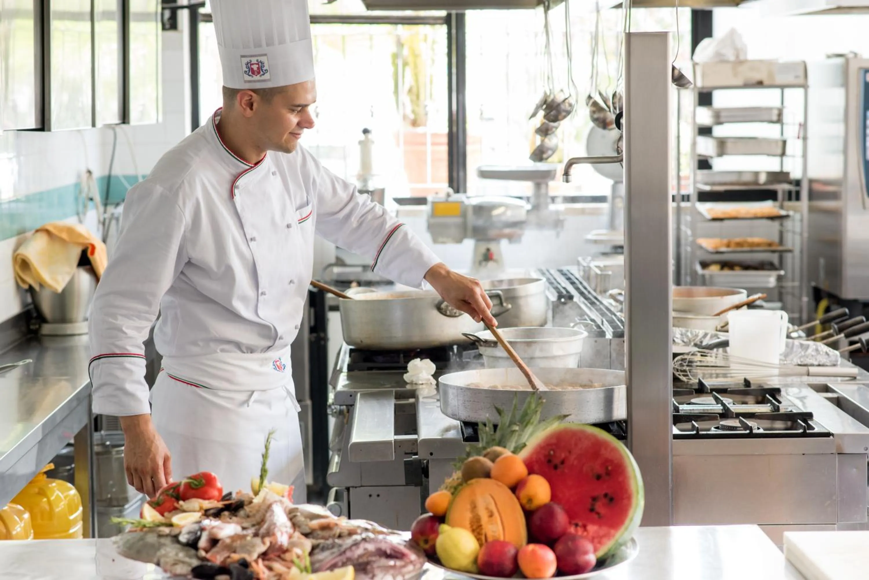 Communal kitchen in Hotel Progresso