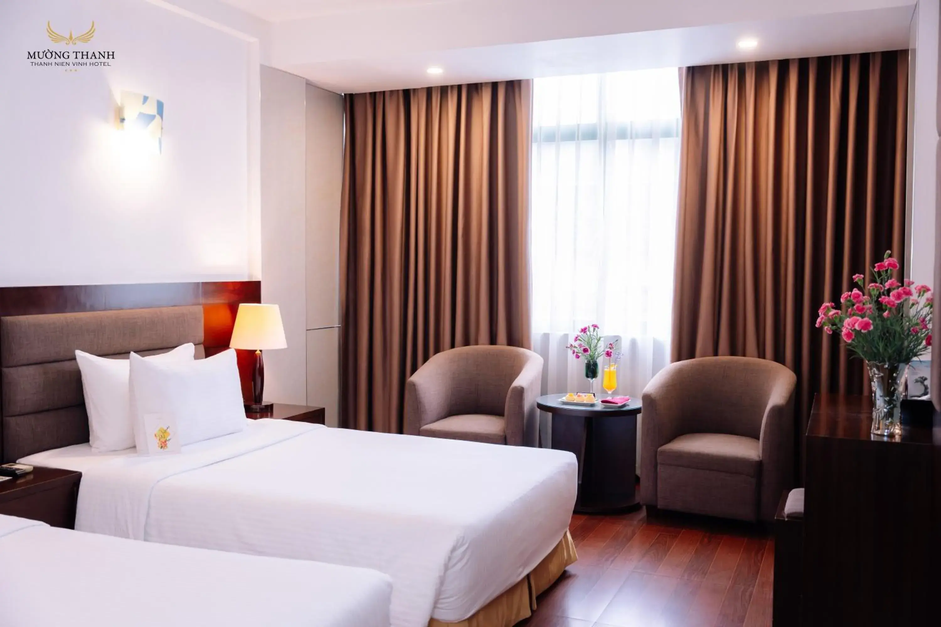 Superior Twin Room in Muong Thanh Thanh Nien Vinh Superior Twin Room in Muong Thanh Thanh Nien Vinh