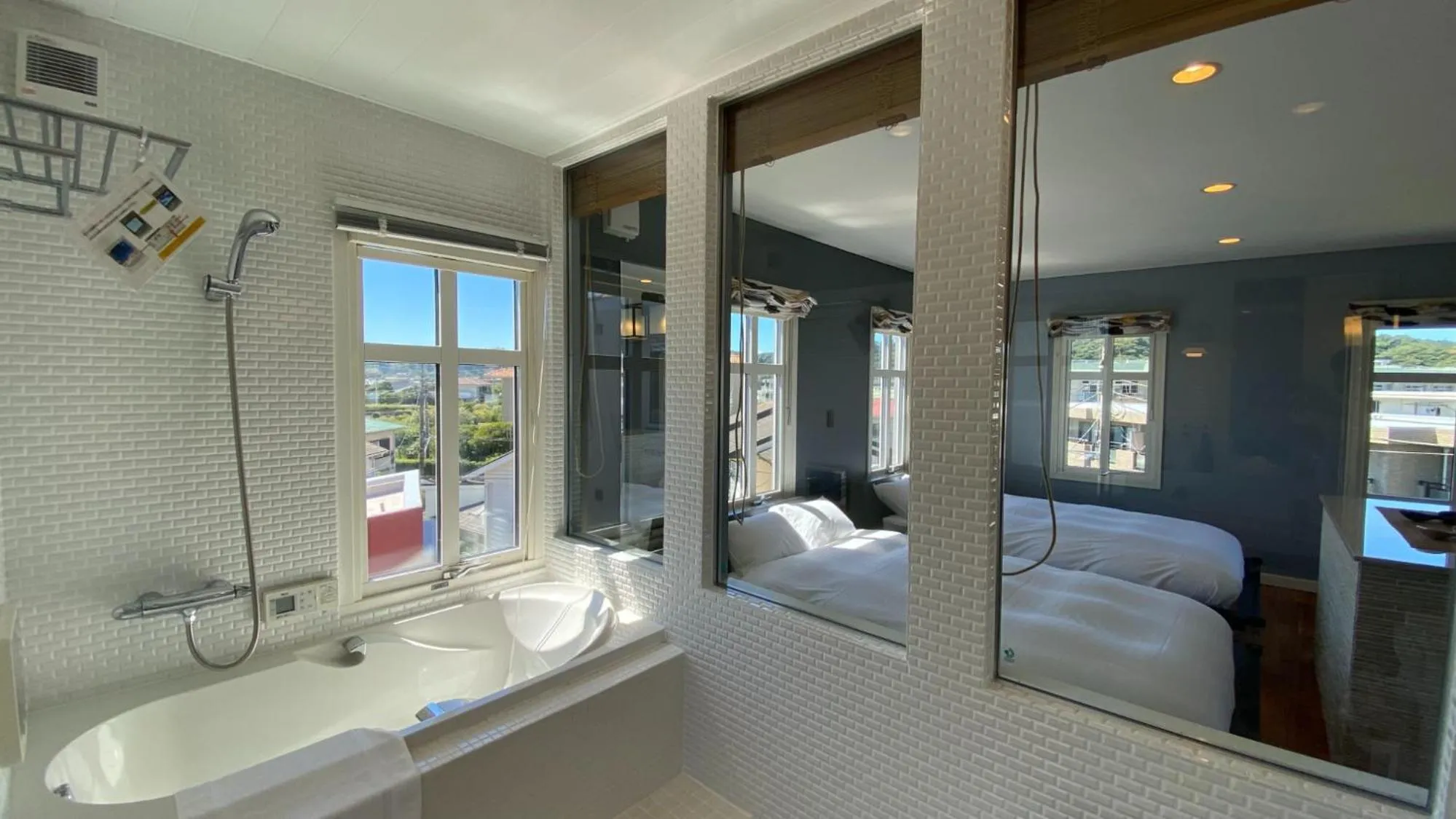 Bathroom, Bed in Tabinoteitaku Kamakura Yuigahama -Homann Concept-