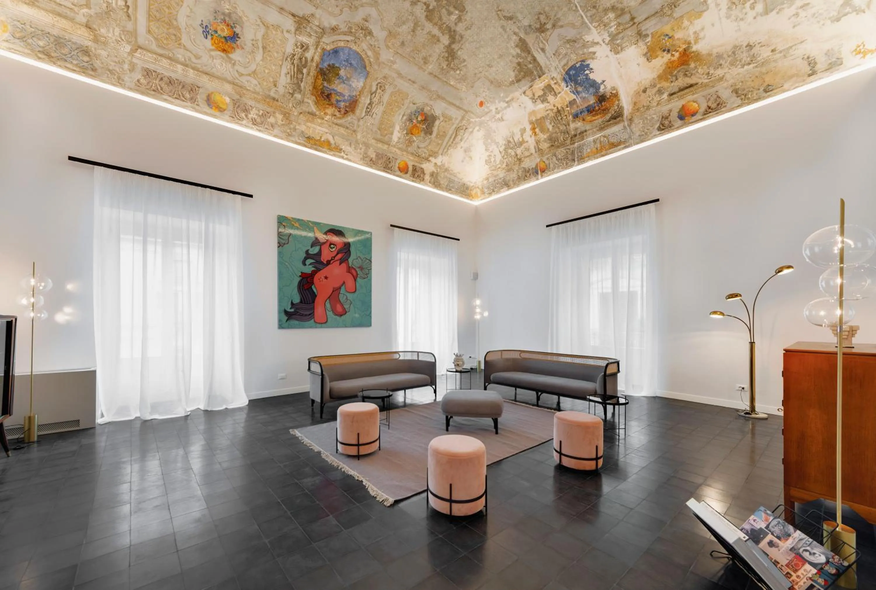 Communal lounge/ TV room in A.D. 1768 Boutique Hotel