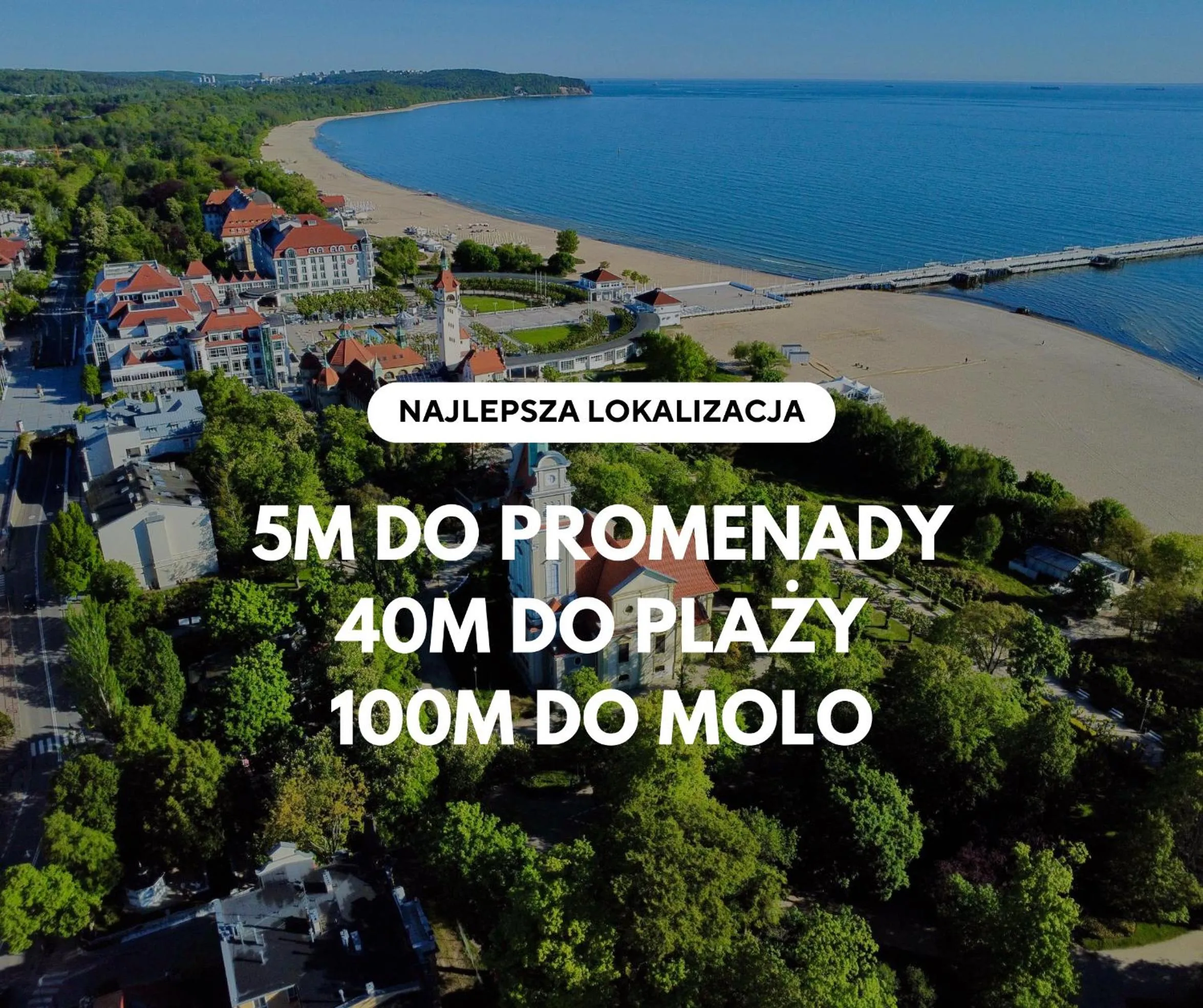 Bird's eye view in SeaSide Sopot - butikowe noclegi przy plaży