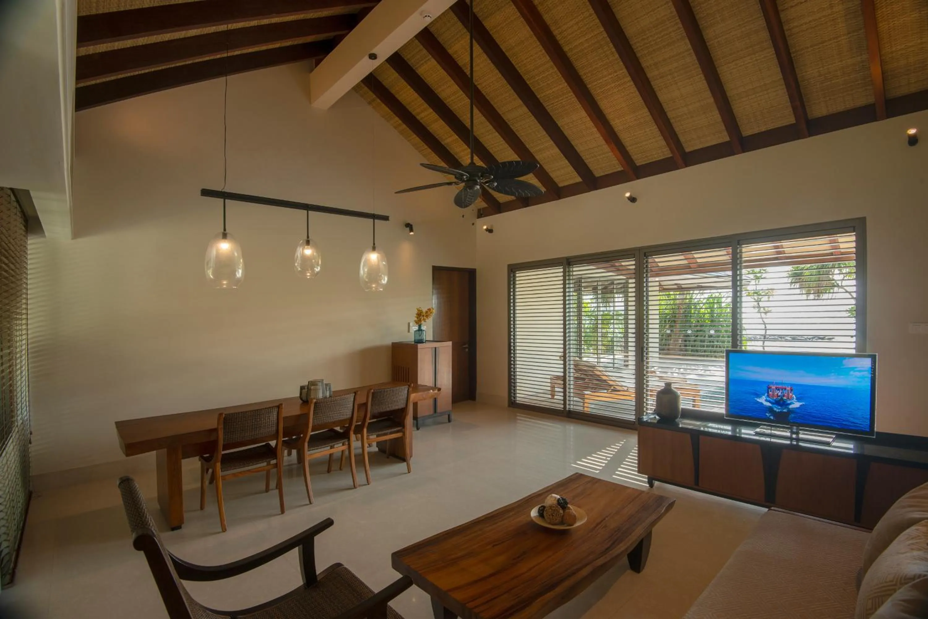 Living room in The Residence Maldives at Dhigurah