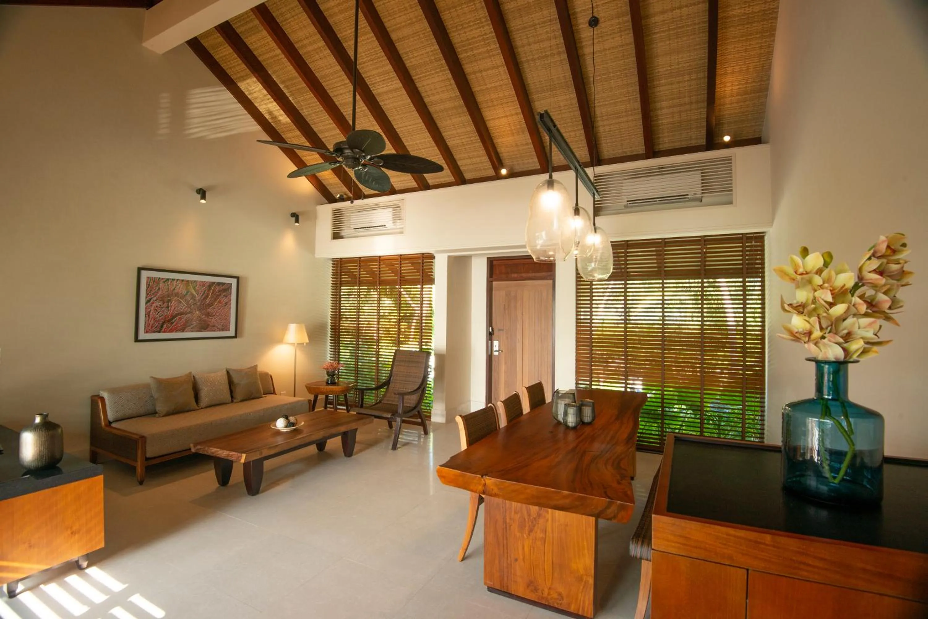 Living room in The Residence Maldives at Dhigurah