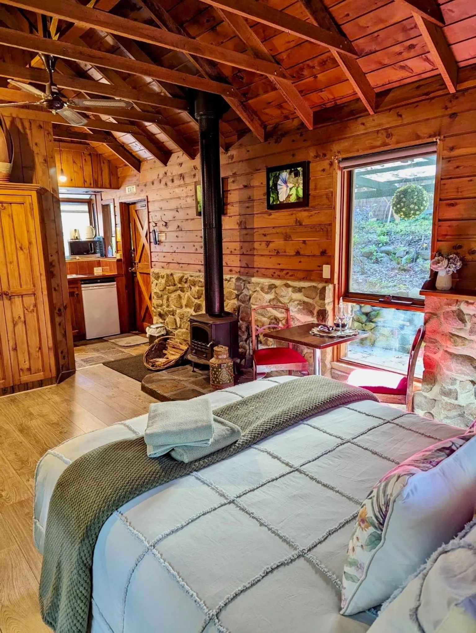 Bed in Forget Me Not Cottages