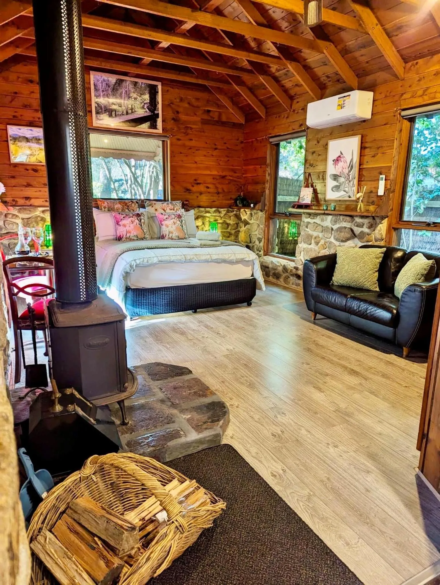 Bed in Forget Me Not Cottages