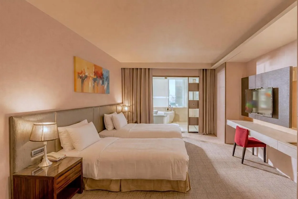 Bed in Hotel Geight Taipei