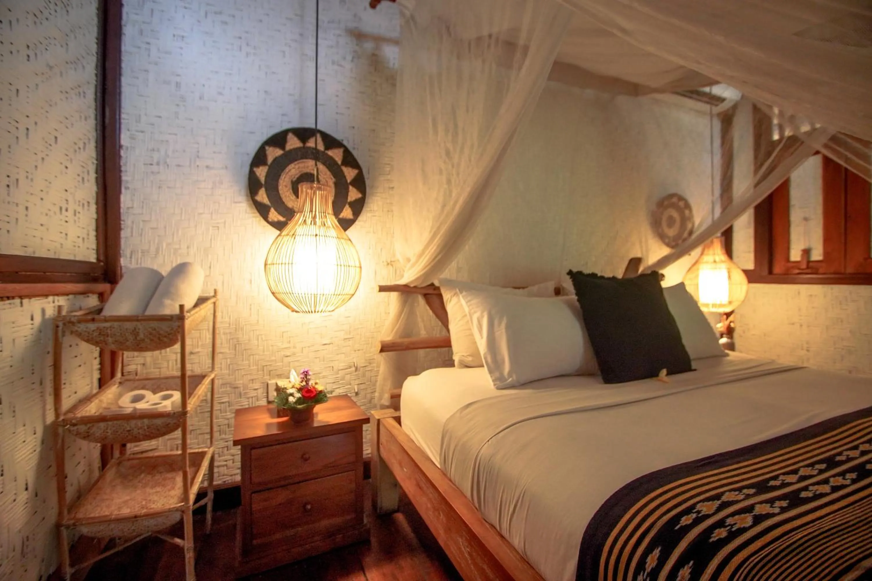 Bedroom, Bed in The Calmtree Bungalows