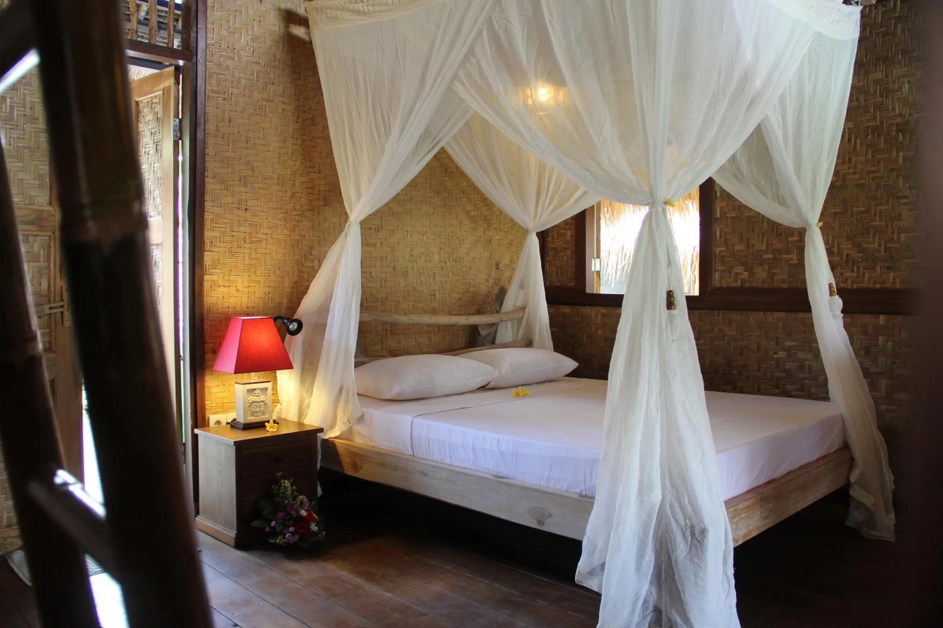Bed in The Calmtree Bungalows