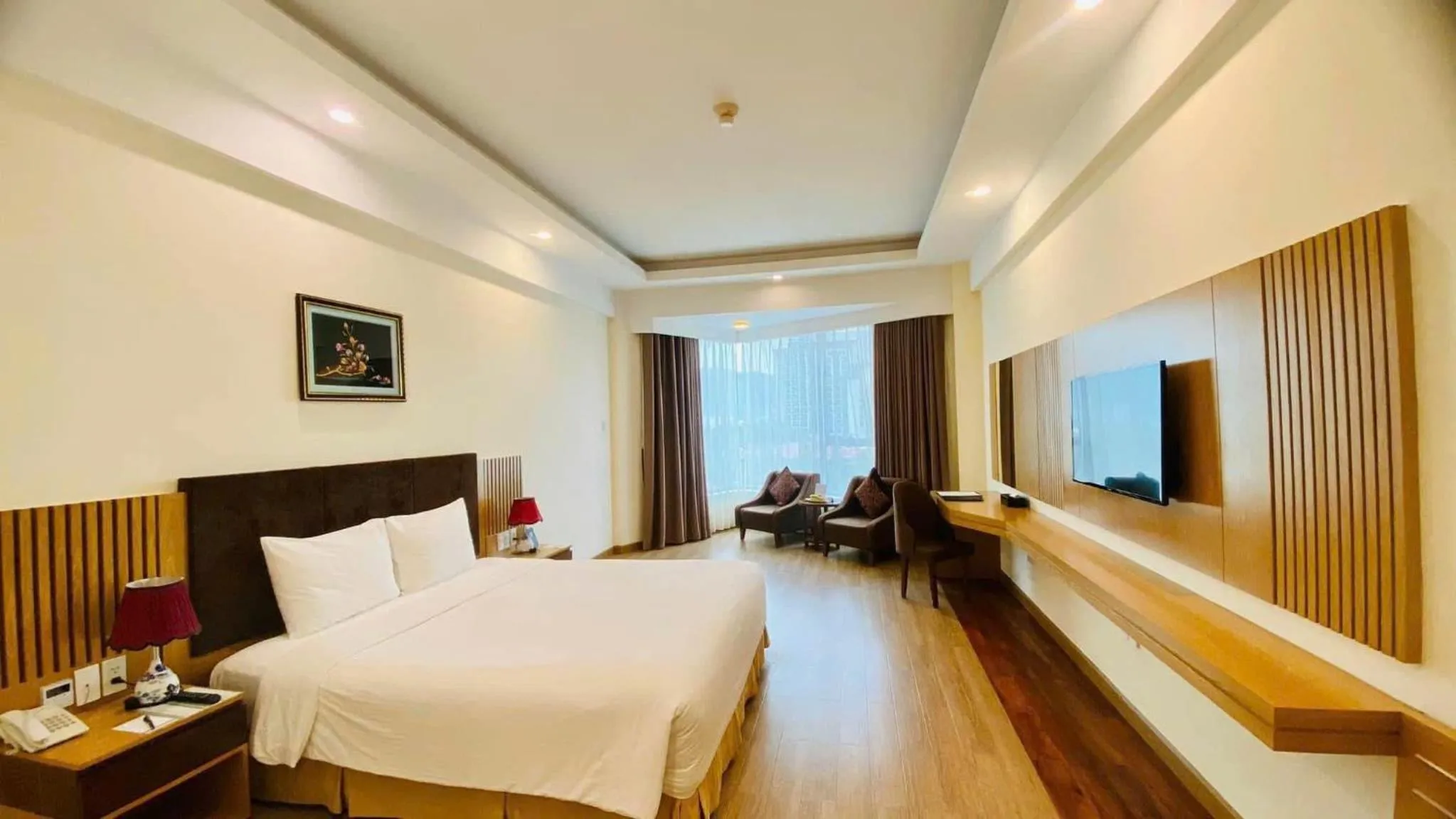Bed in Muong Thanh Quy Nhon Hotel