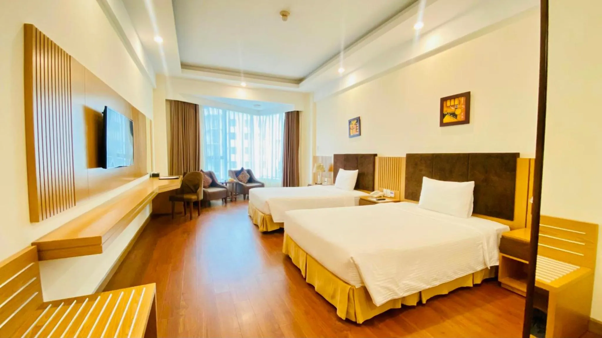 Bed in Muong Thanh Quy Nhon Hotel
