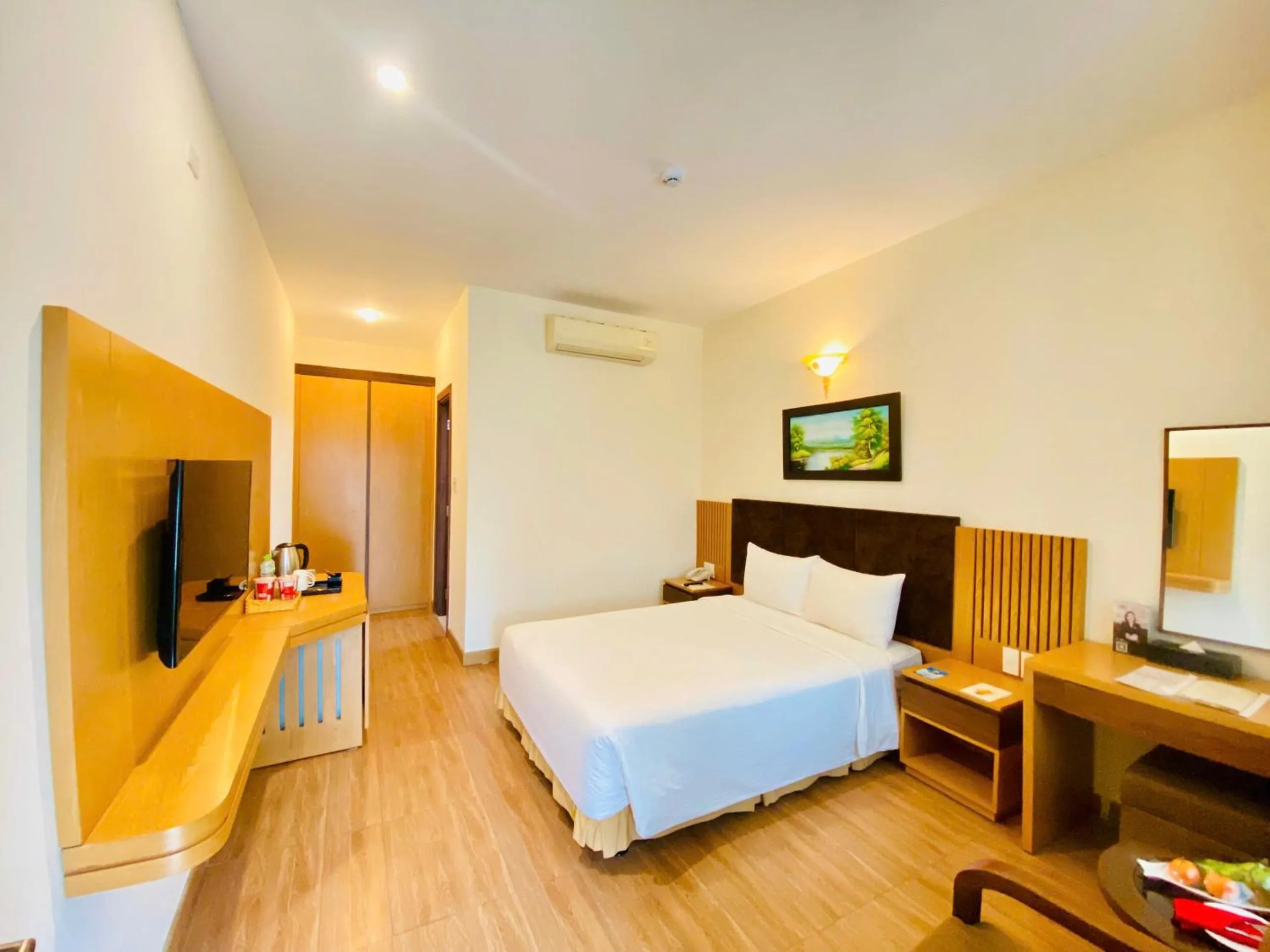 Bed in Muong Thanh Quy Nhon Hotel