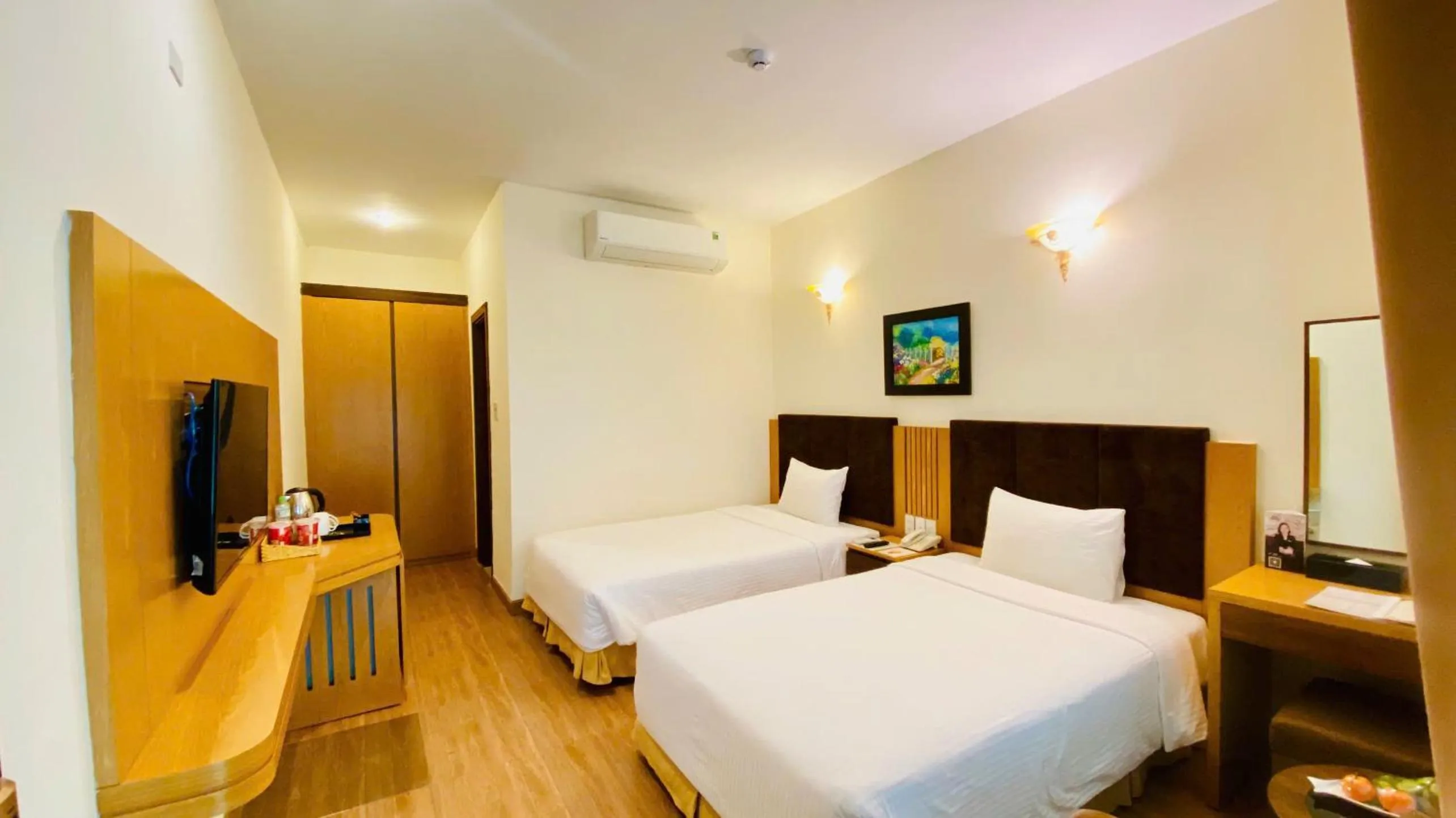 Bed in Muong Thanh Quy Nhon Hotel