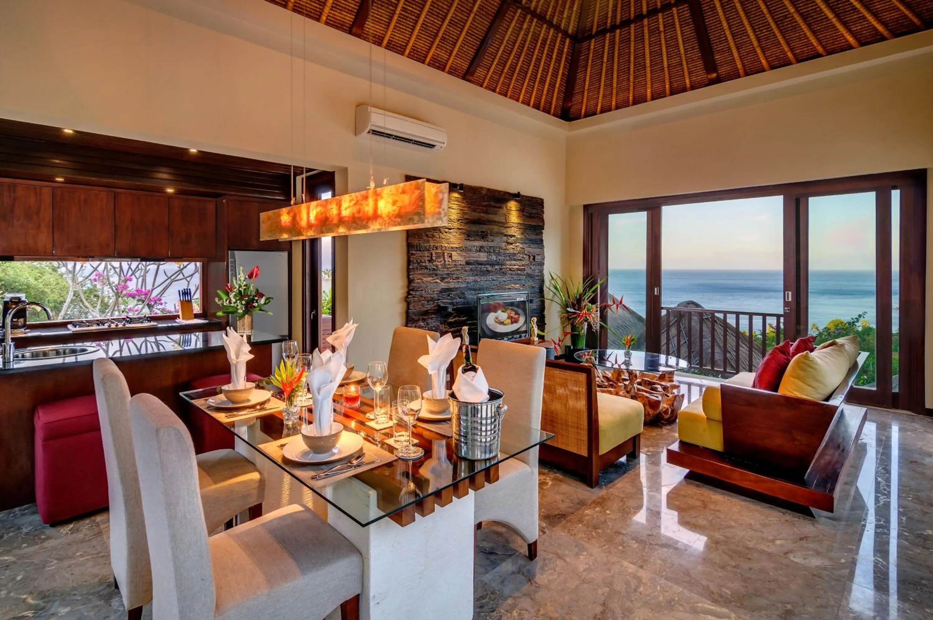 Dining area in The Griya Villas and Spa