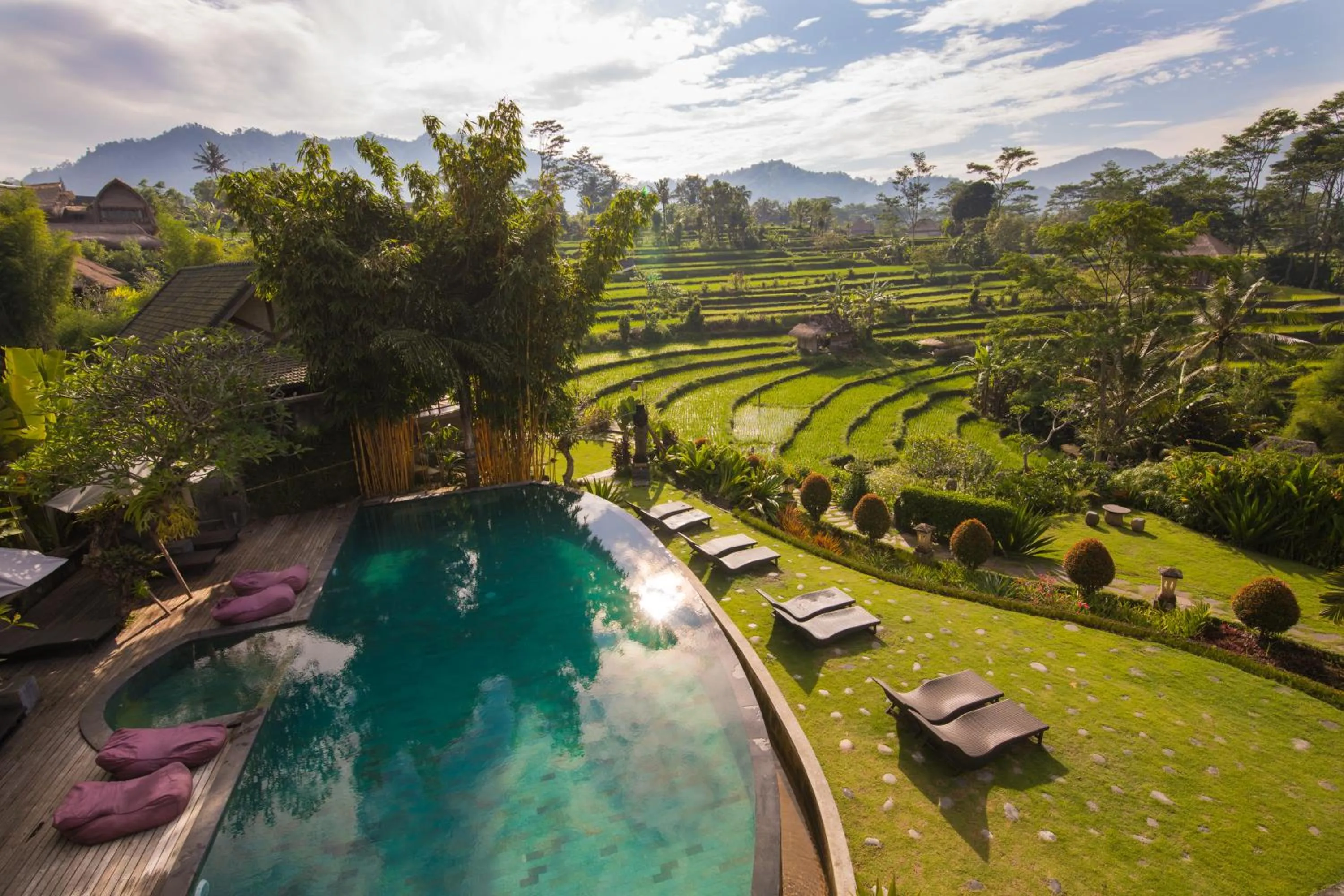 Pool view in Sawah Indah Villa
