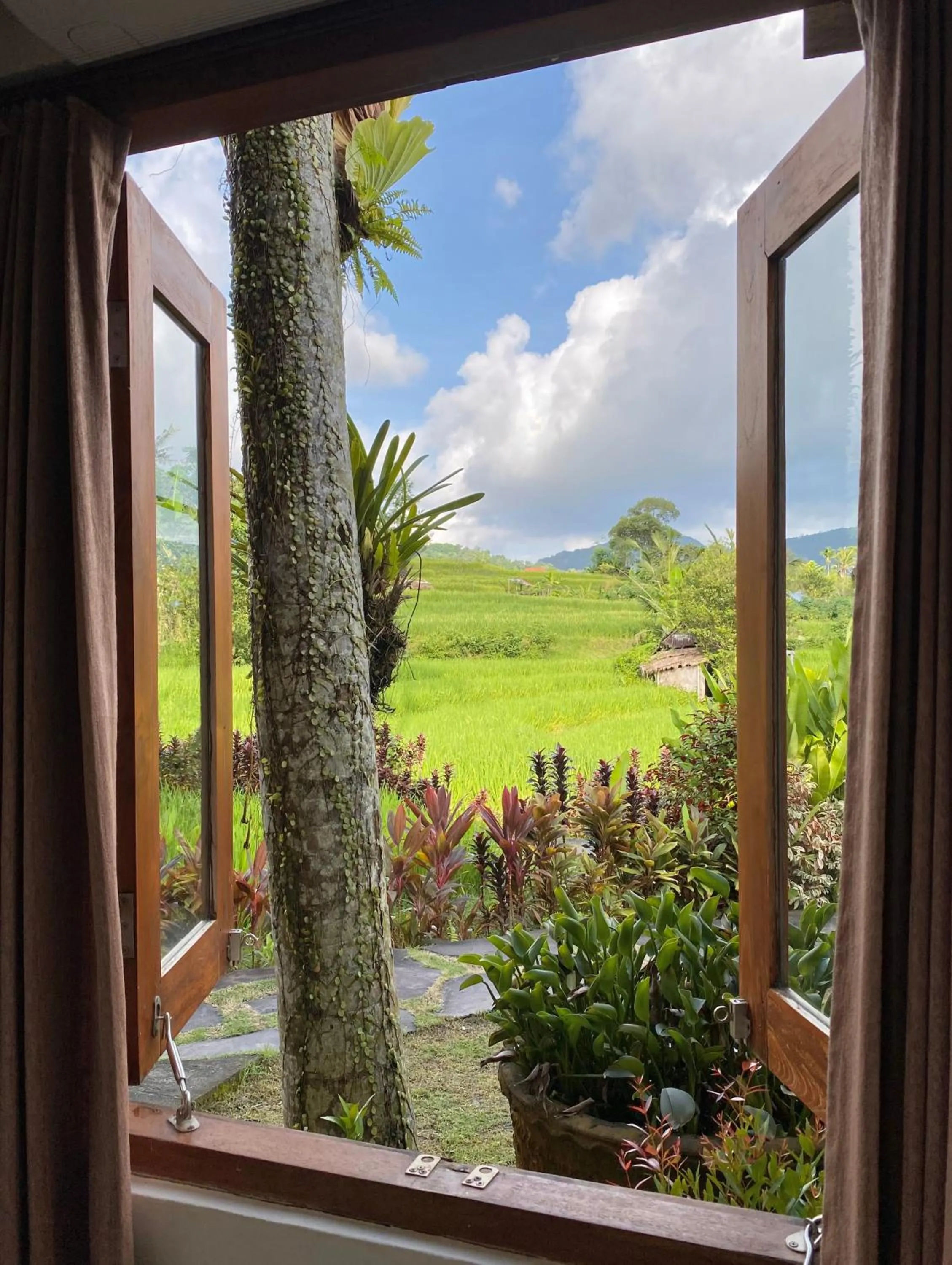Garden view in Sawah Indah Villa