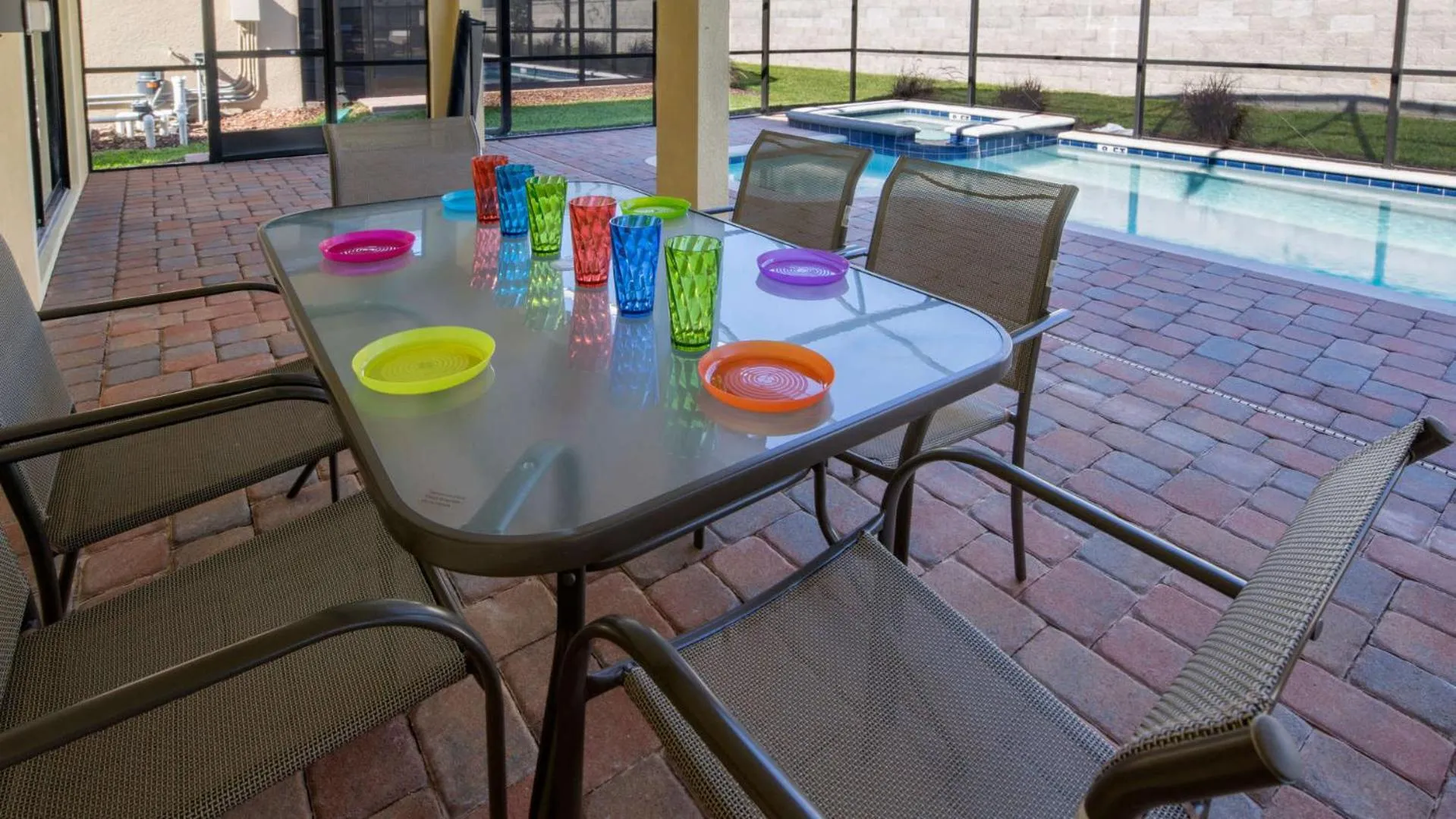 Patio in Mickeys Hideaway - 5 bed ChampionsGate pool home