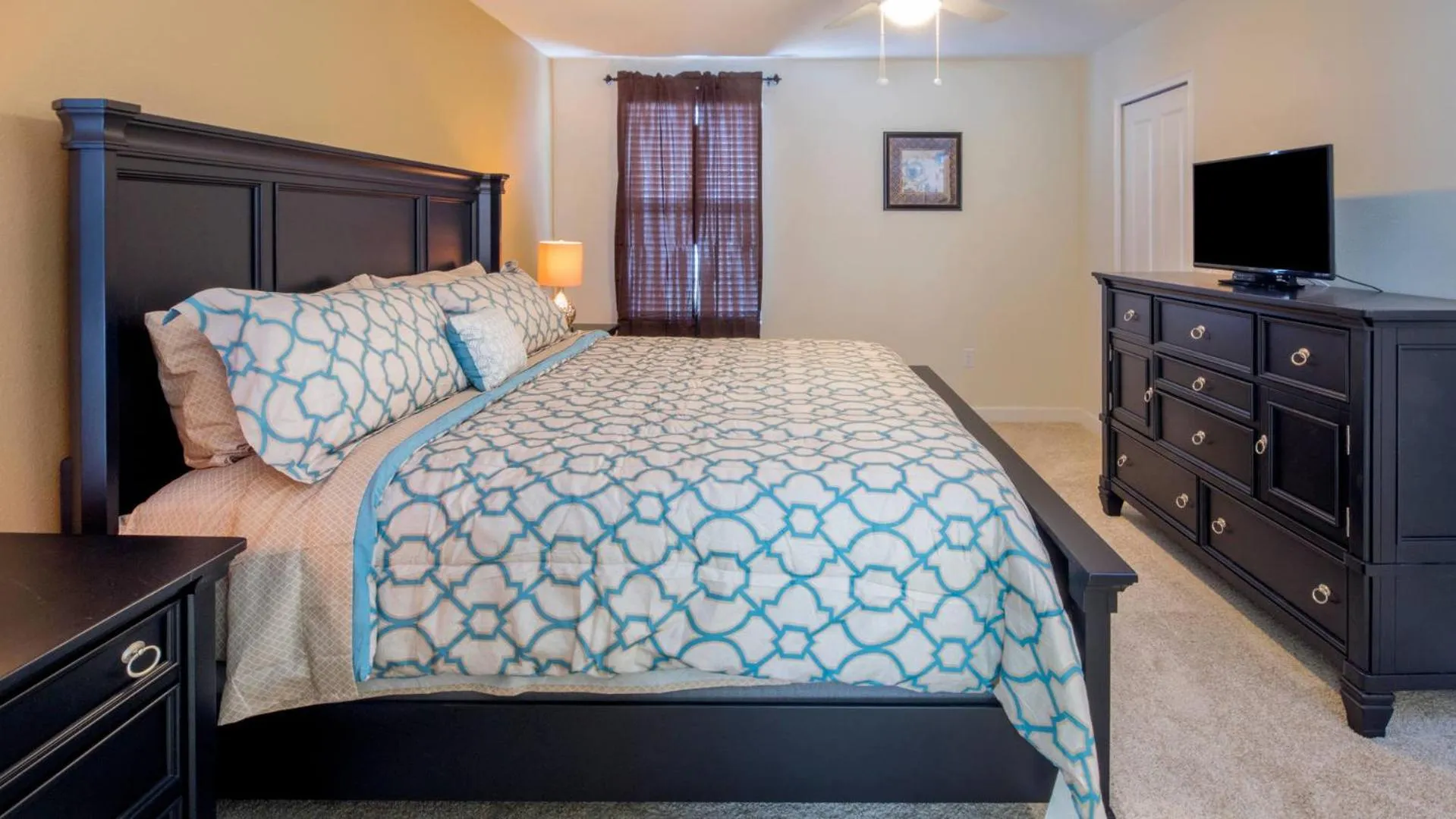 Bedroom, Bed in Mickeys Hideaway - 5 bed ChampionsGate pool home